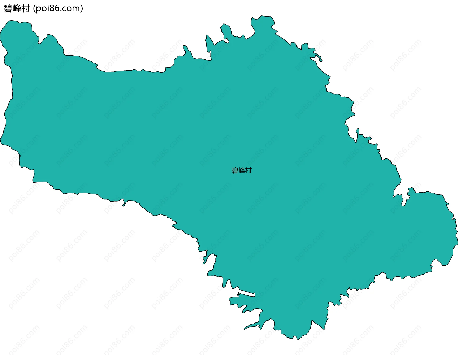 碧峰村边界地图