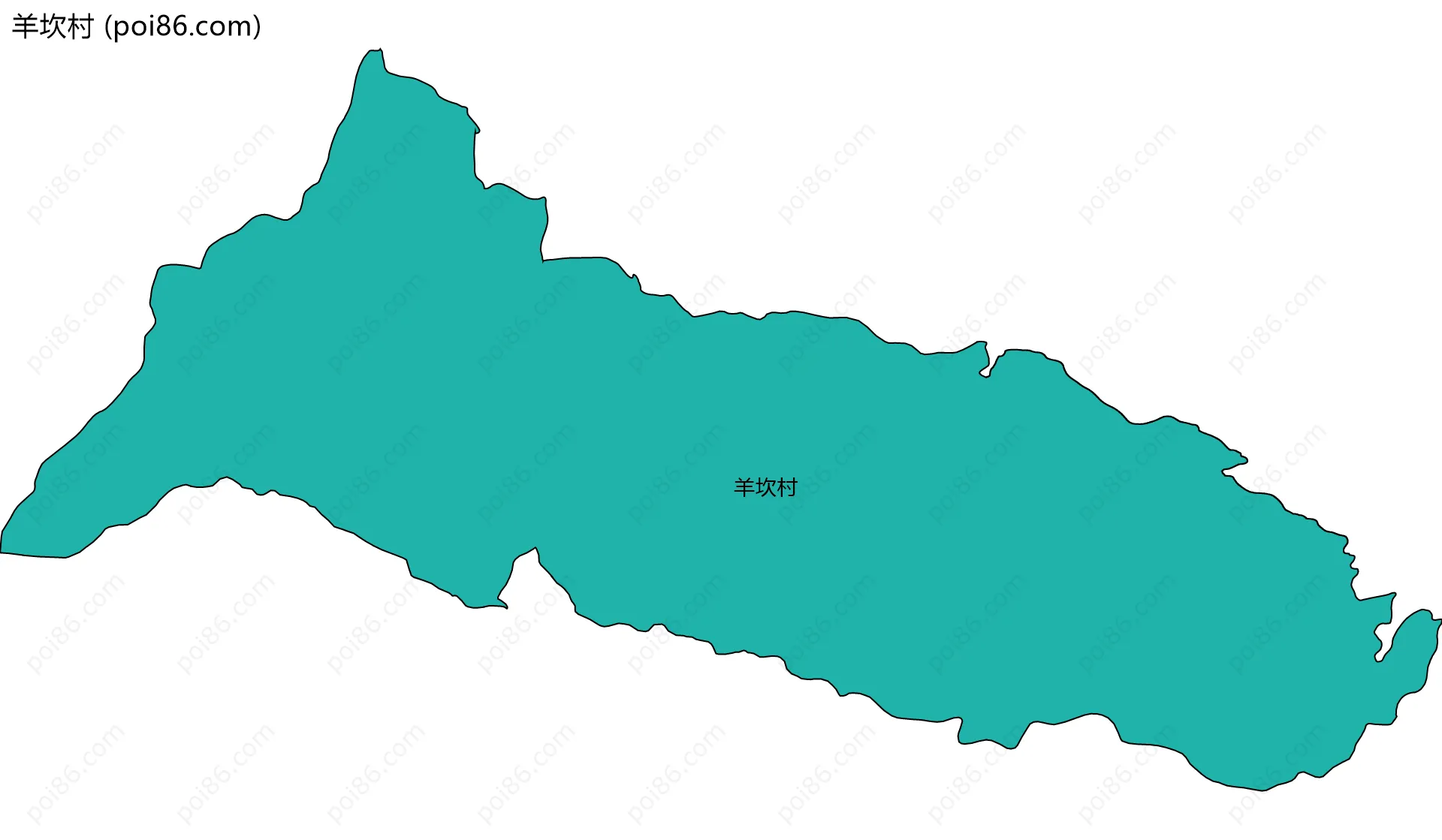 羊坎村边界地图