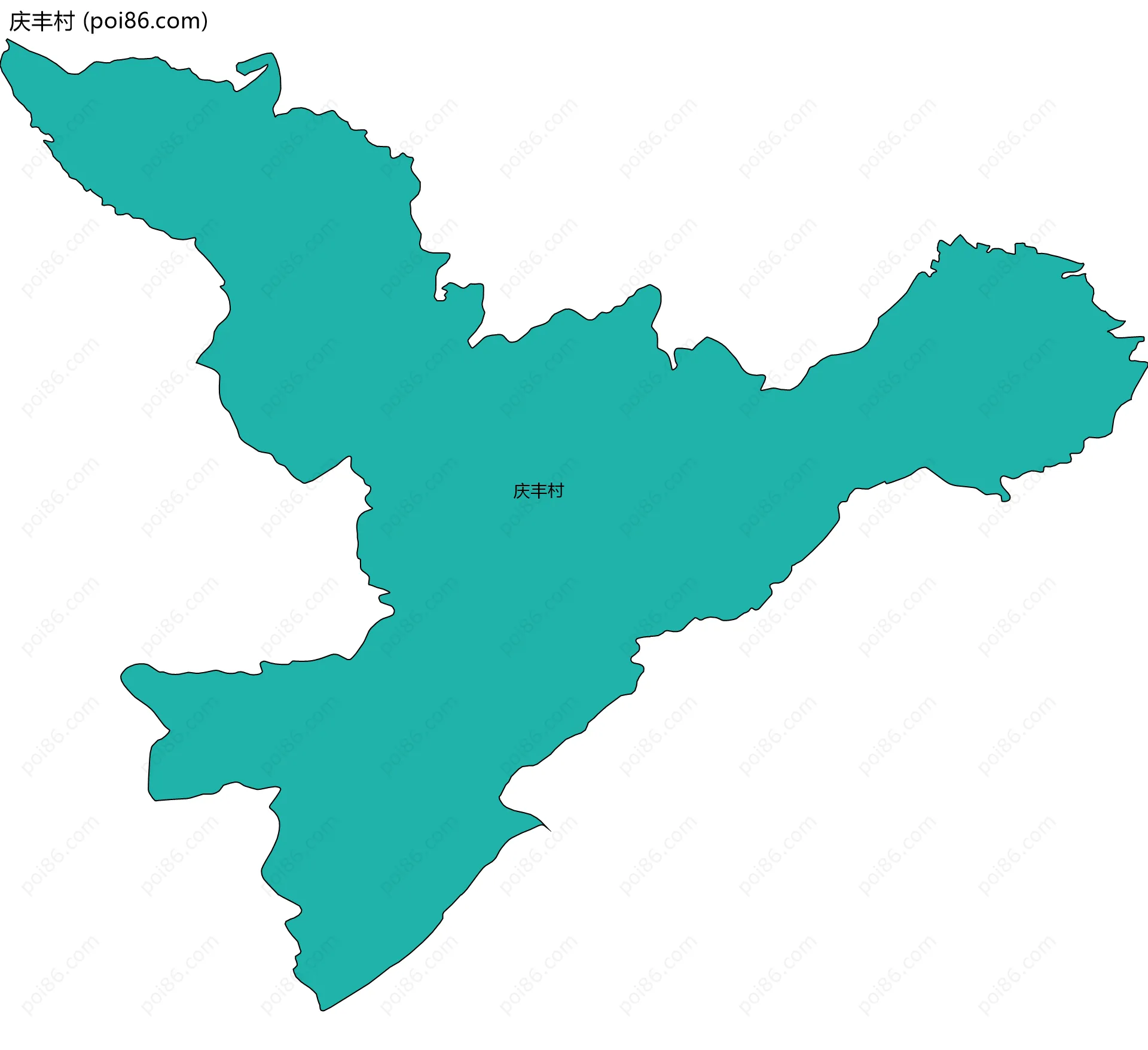庆丰村边界地图