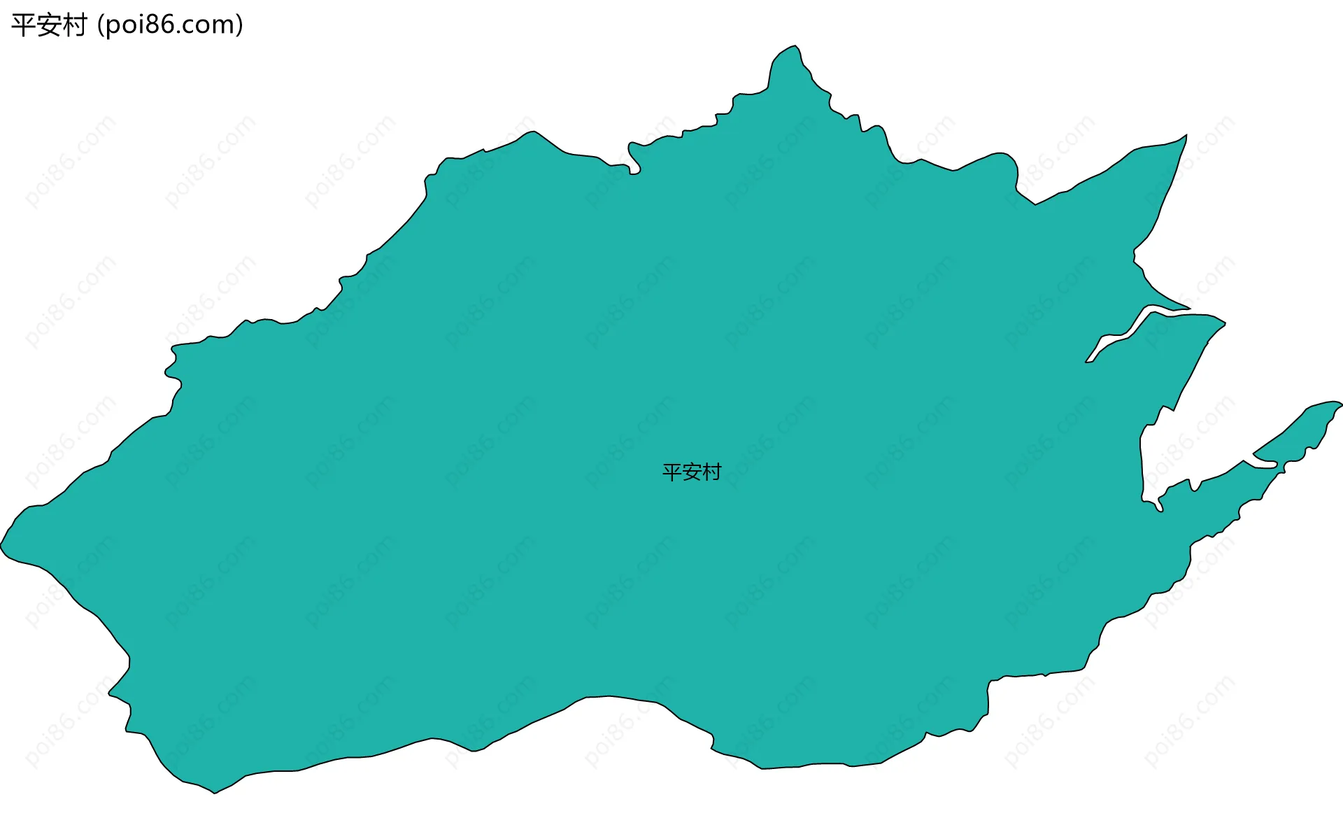 平安村边界地图