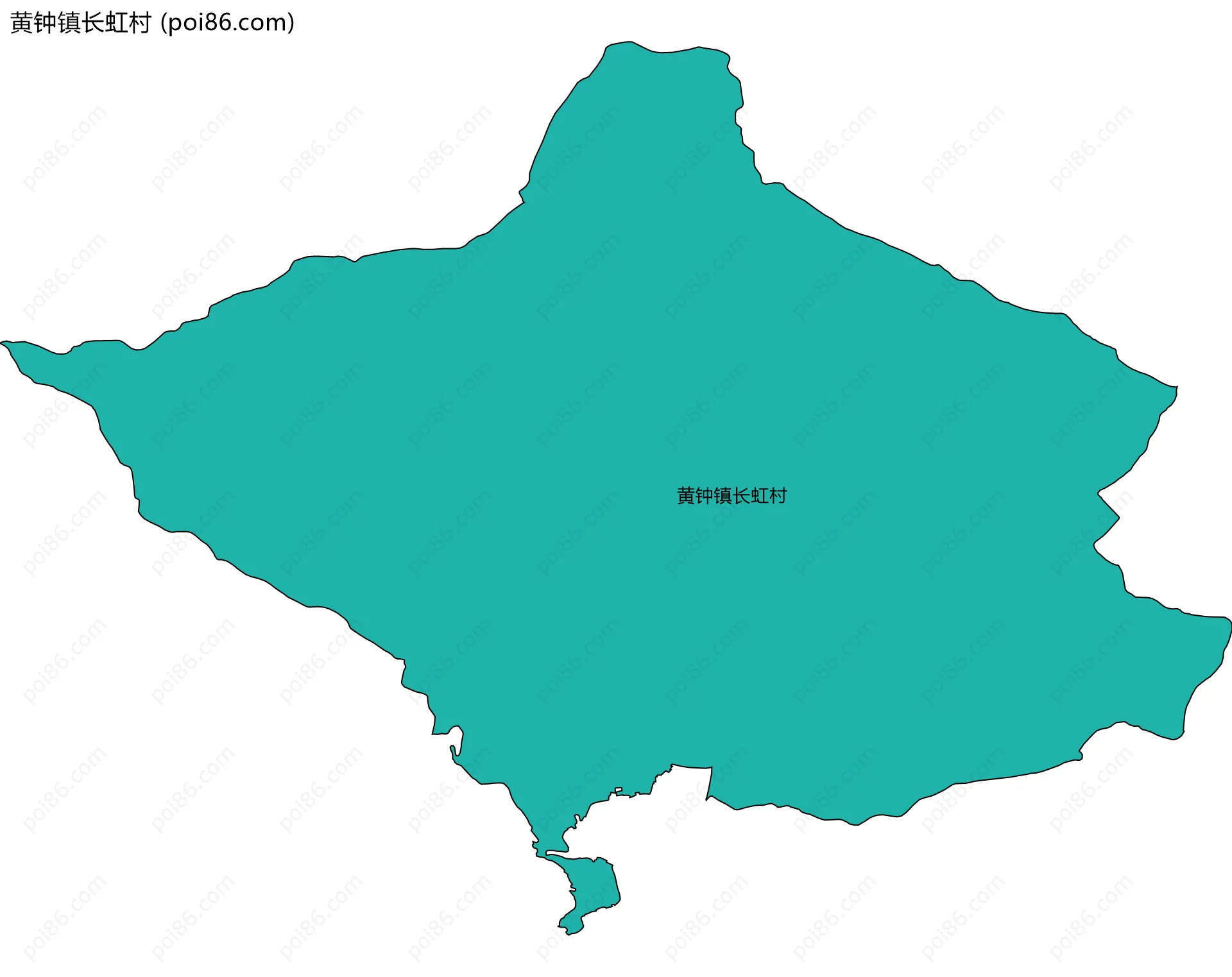 黄钟镇长虹村边界地图