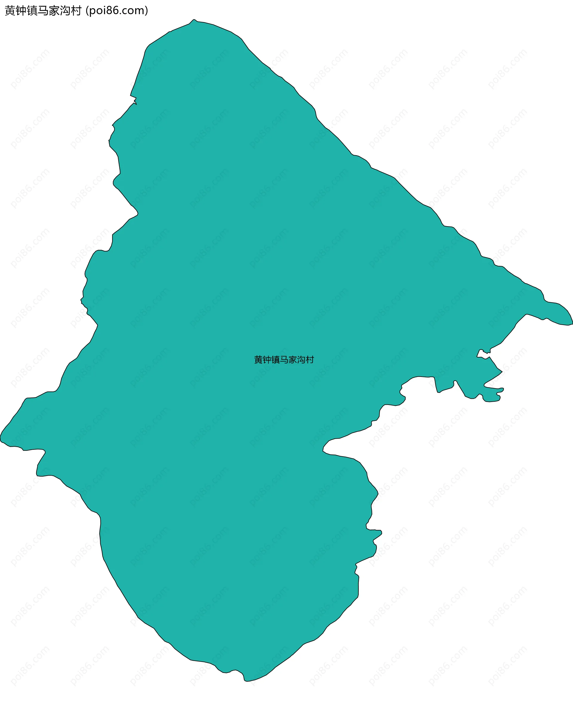 黄钟镇马家沟村边界地图