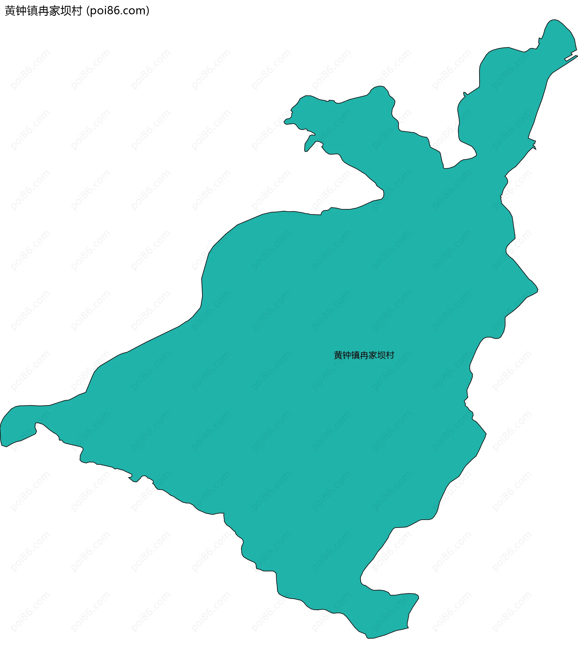 黄钟镇冉家坝村边界地图