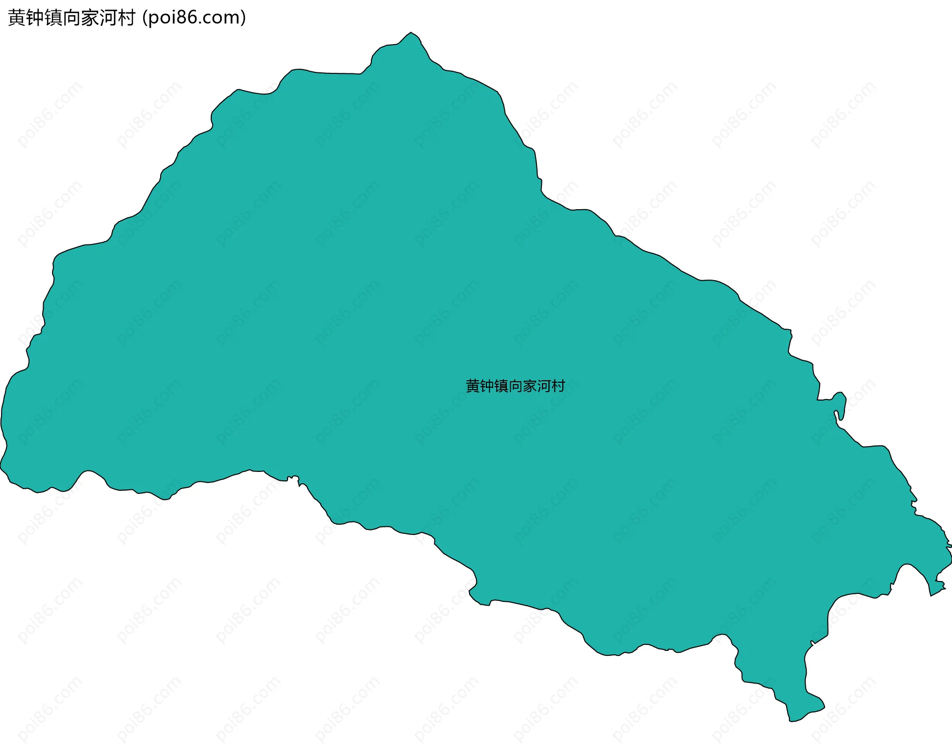 黄钟镇向家河村边界地图