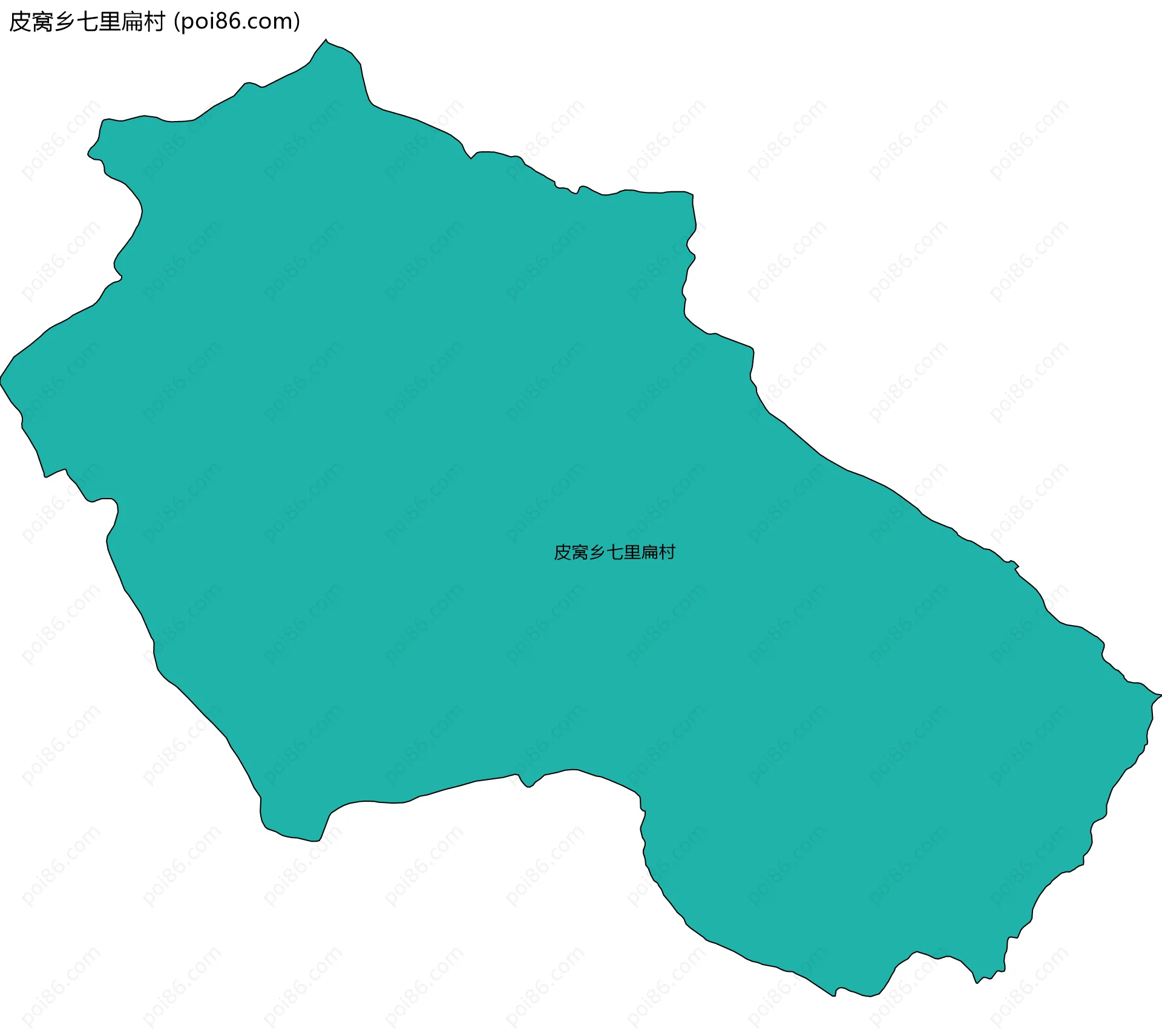 皮窝乡七里扁村边界地图