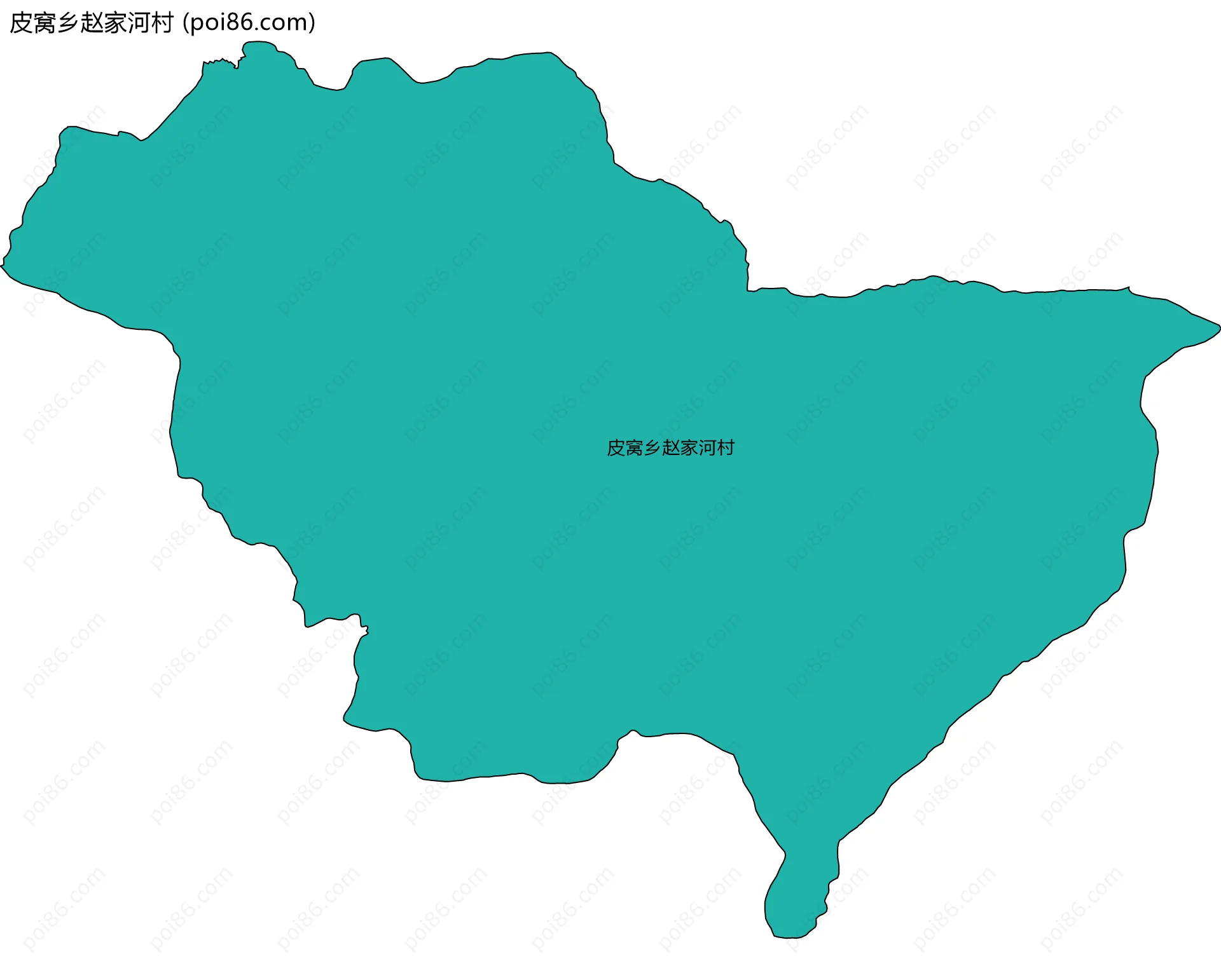 皮窝乡赵家河村边界地图