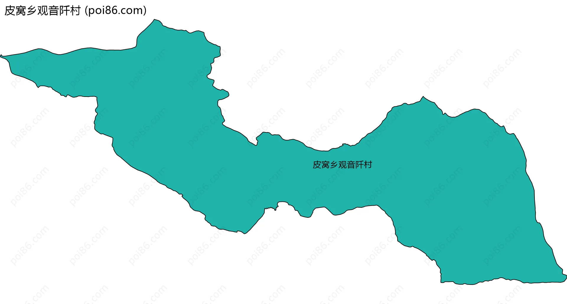 皮窝乡观音阡村边界地图