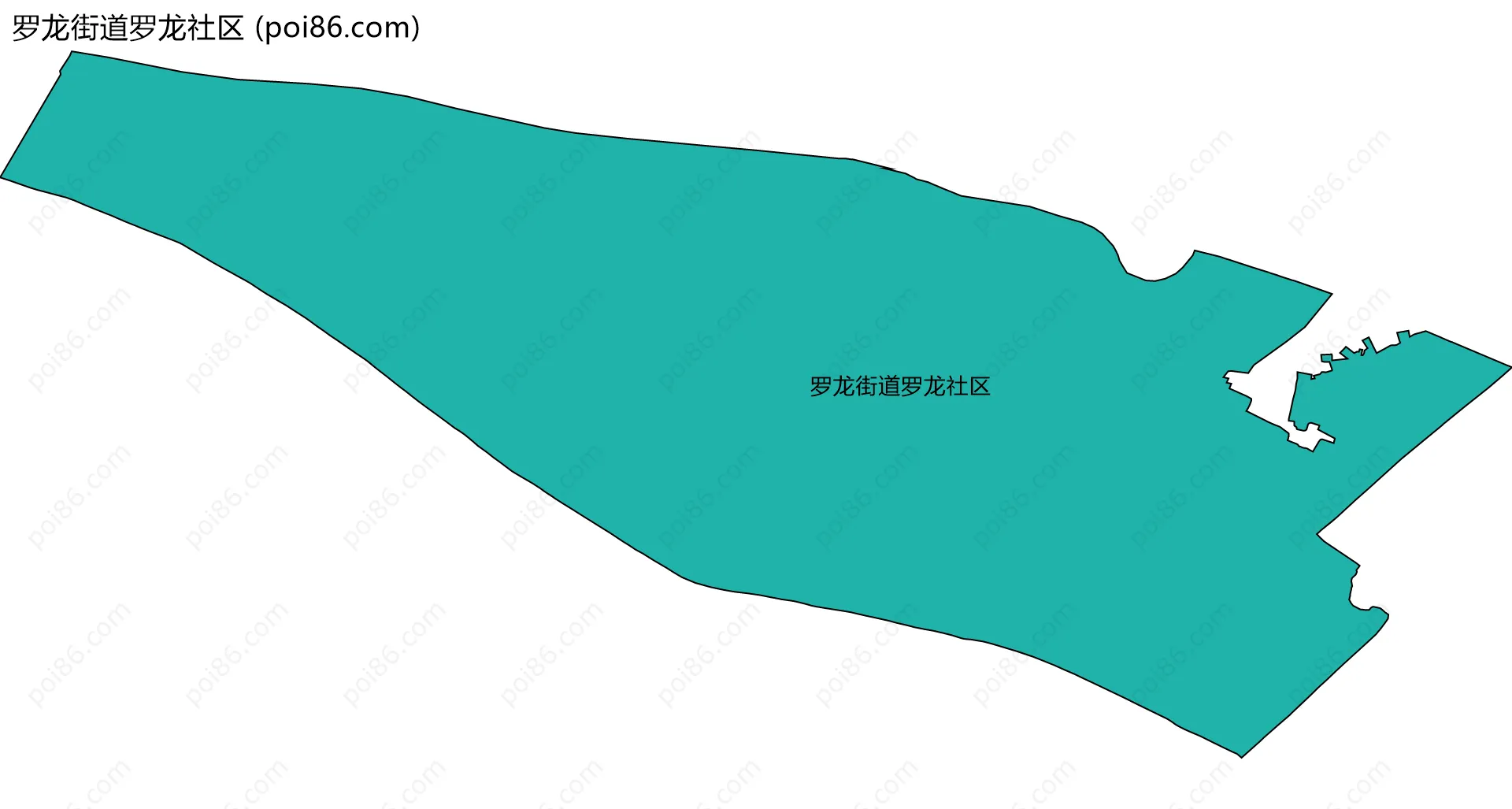 罗龙街道罗龙社区边界地图