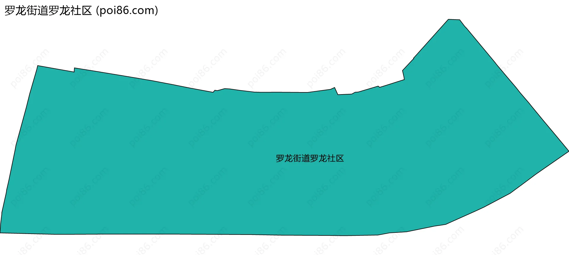 罗龙街道罗龙社区边界地图
