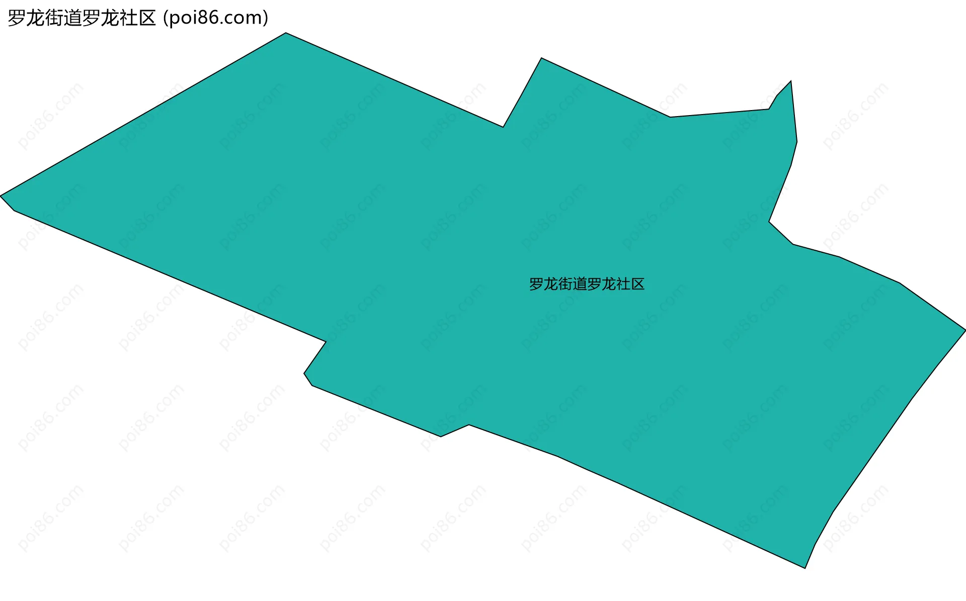 罗龙街道罗龙社区边界地图