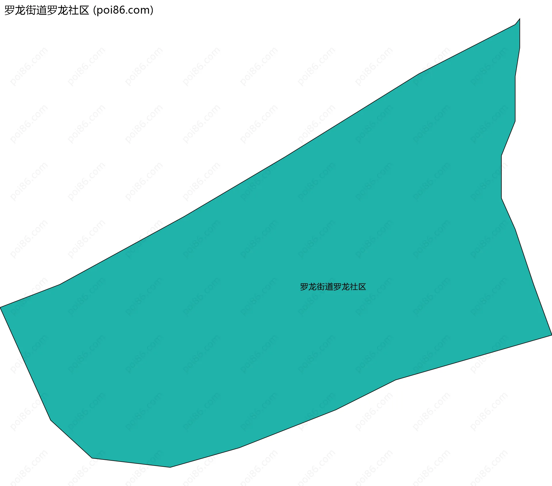 罗龙街道罗龙社区边界地图