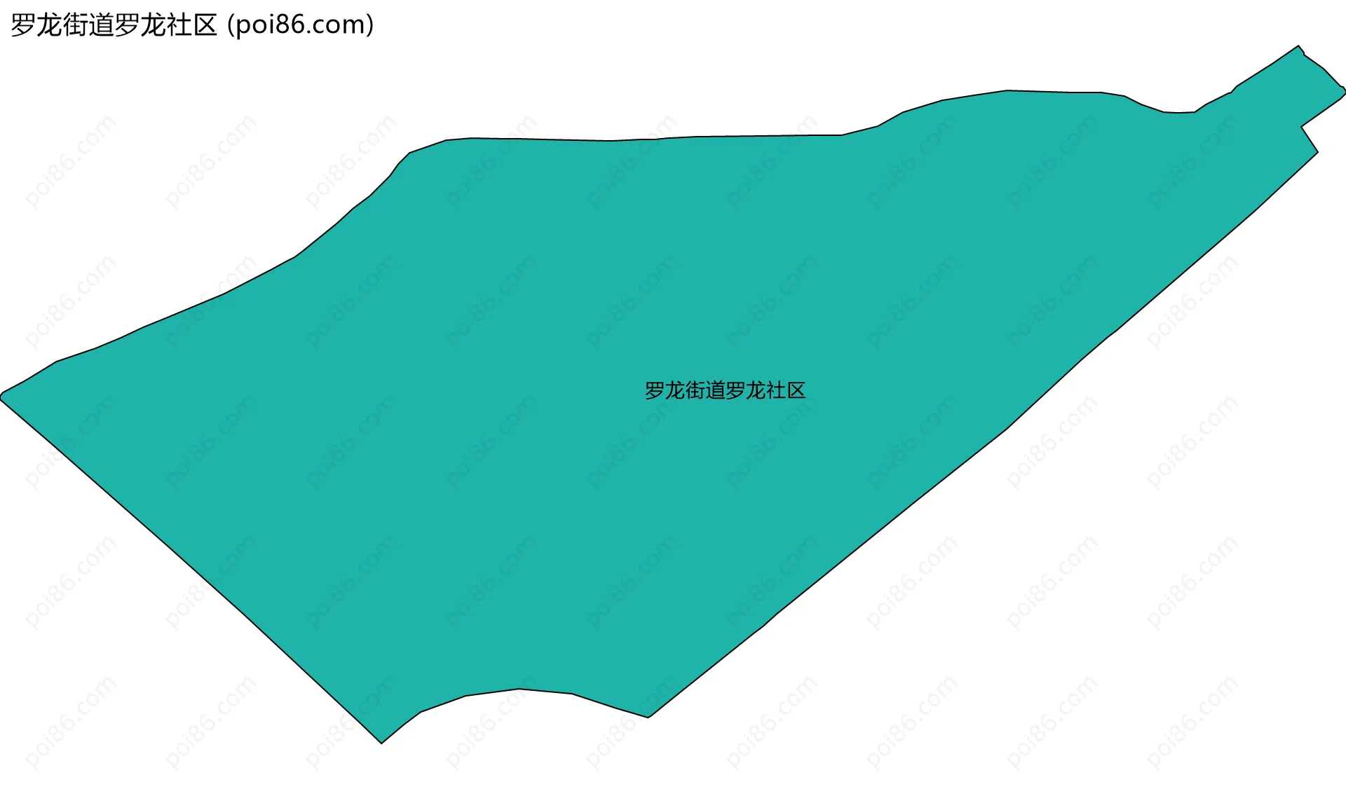 罗龙街道罗龙社区边界地图