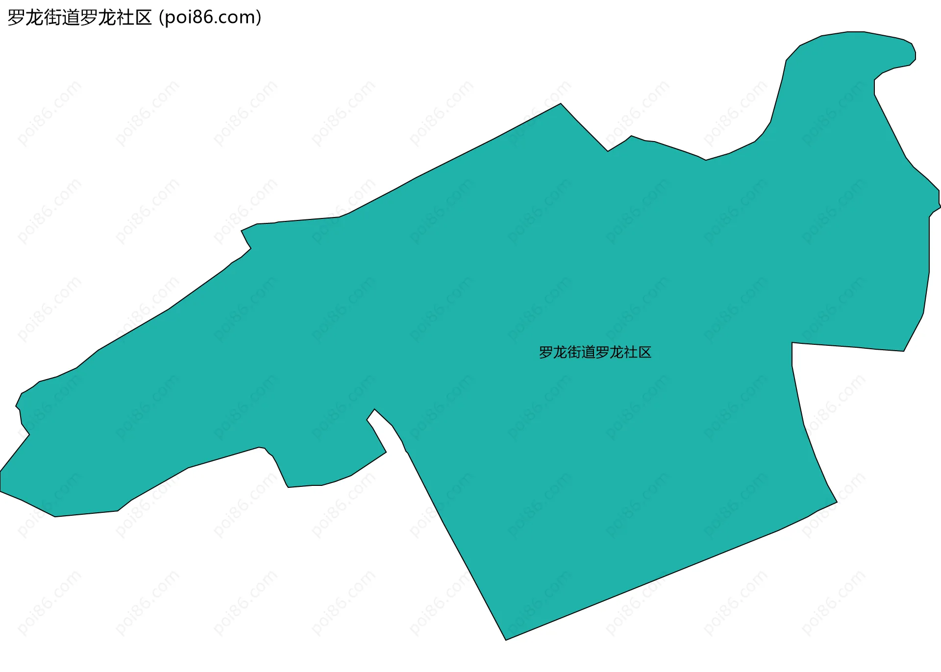 罗龙街道罗龙社区边界地图