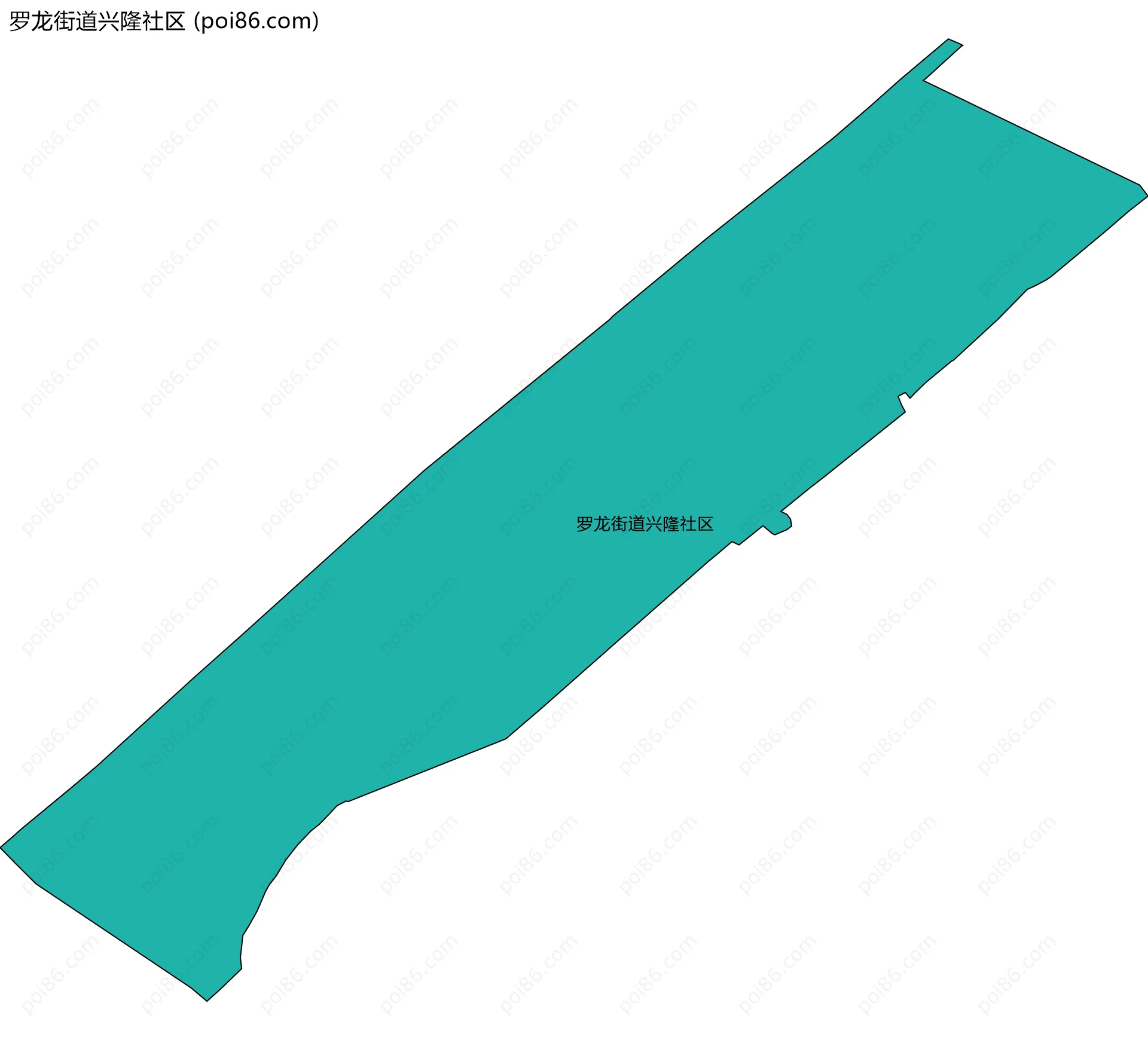 罗龙街道兴隆社区边界地图