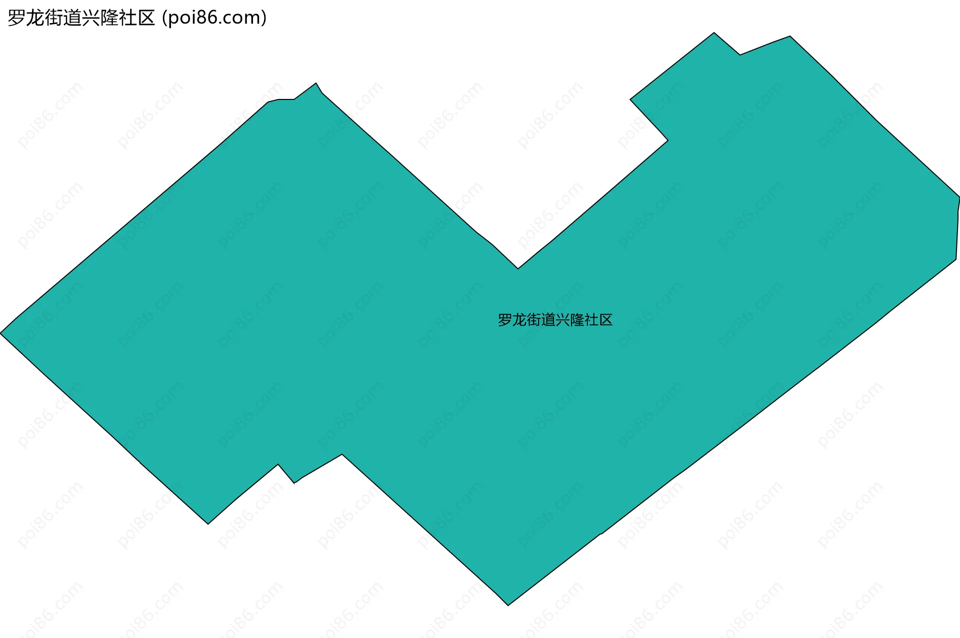 罗龙街道兴隆社区边界地图