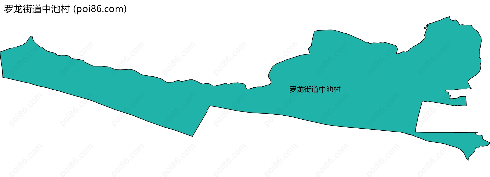 罗龙街道中池村边界地图