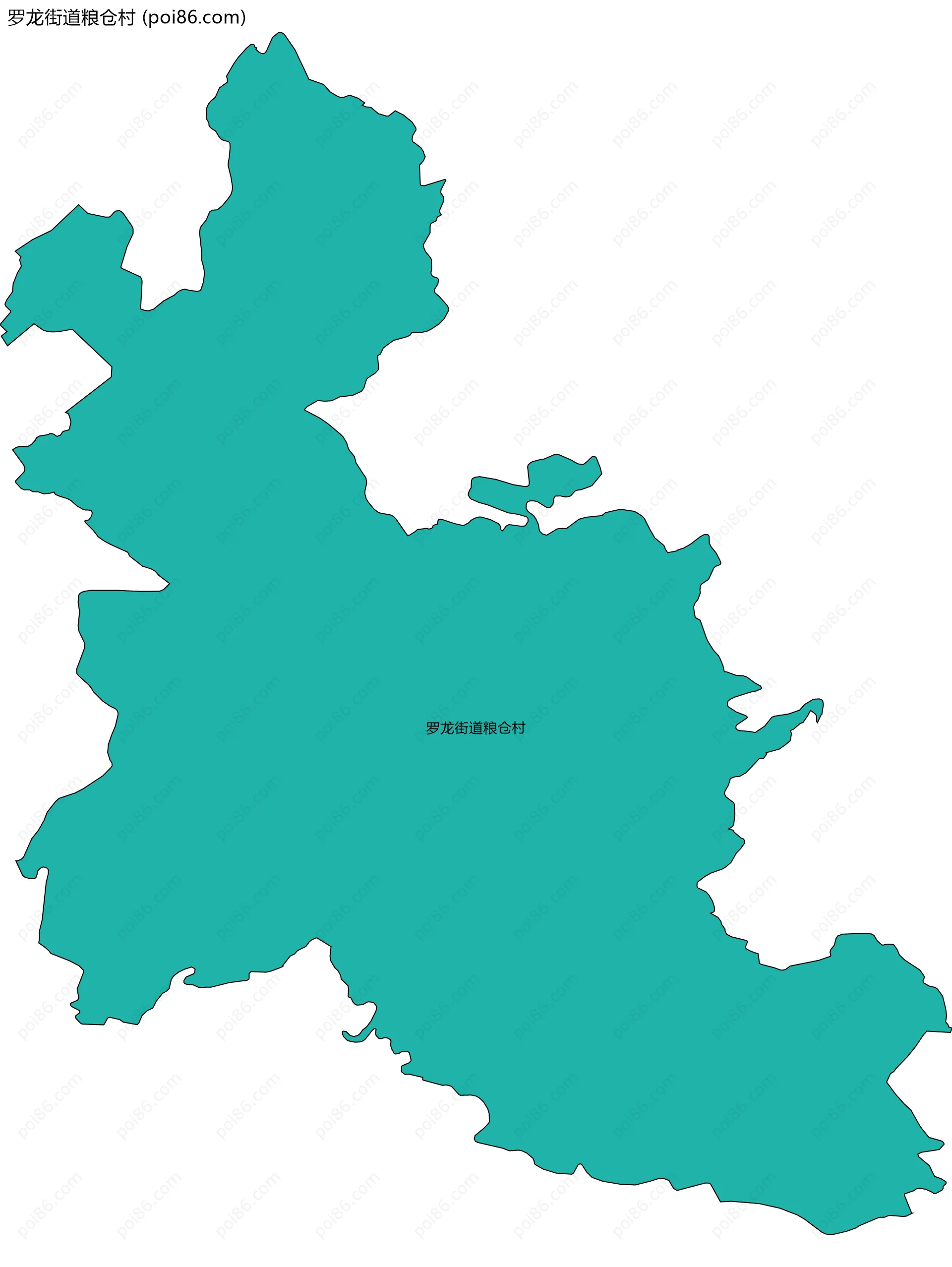 罗龙街道粮仓村边界地图