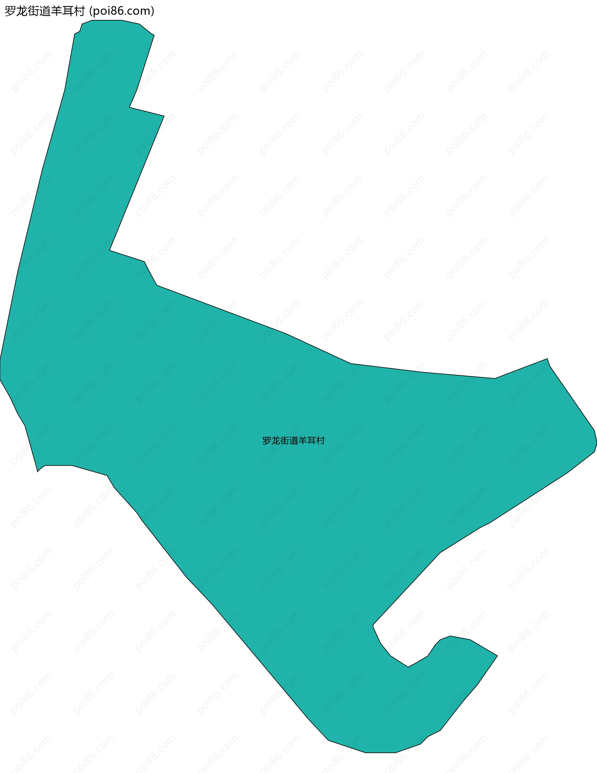 罗龙街道羊耳村边界地图