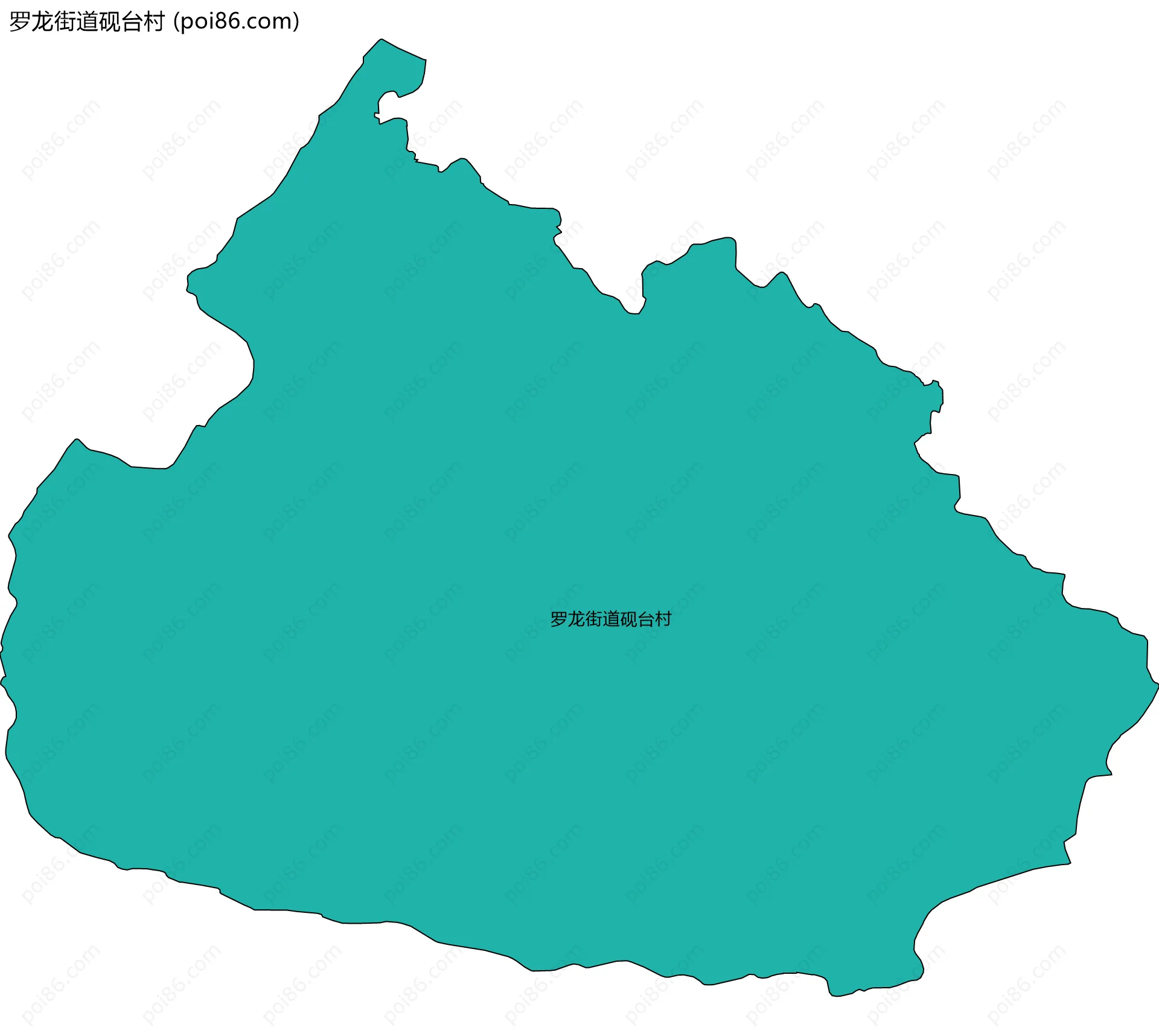 罗龙街道砚台村边界地图