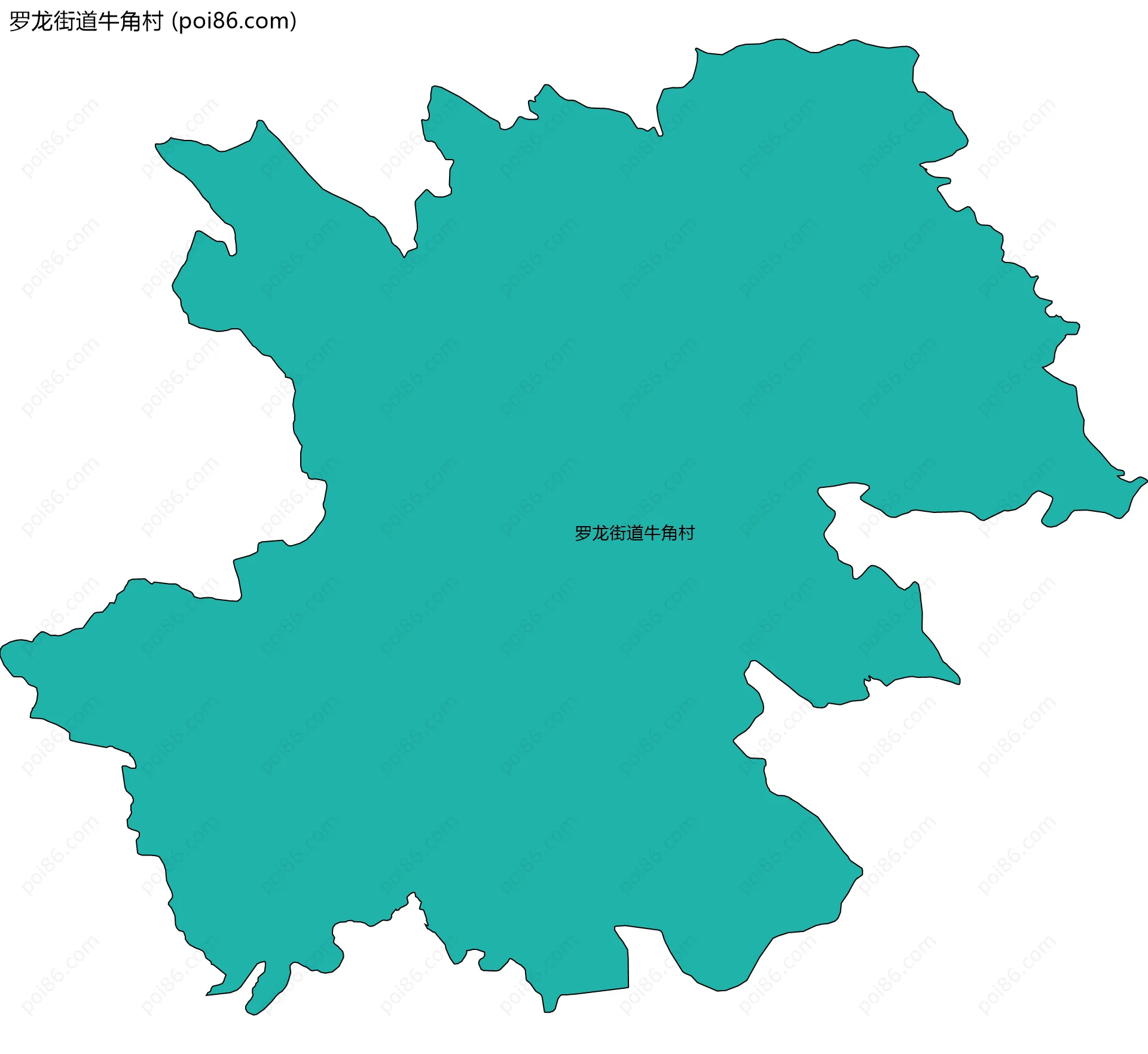 罗龙街道牛角村边界地图