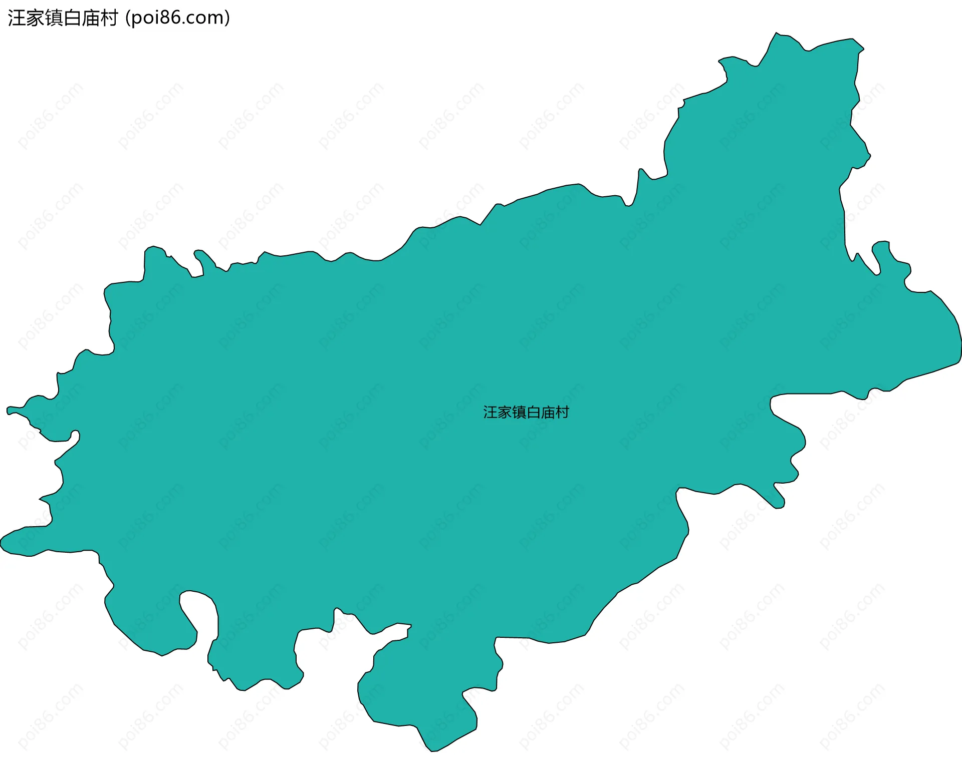 汪家镇白庙村边界地图
