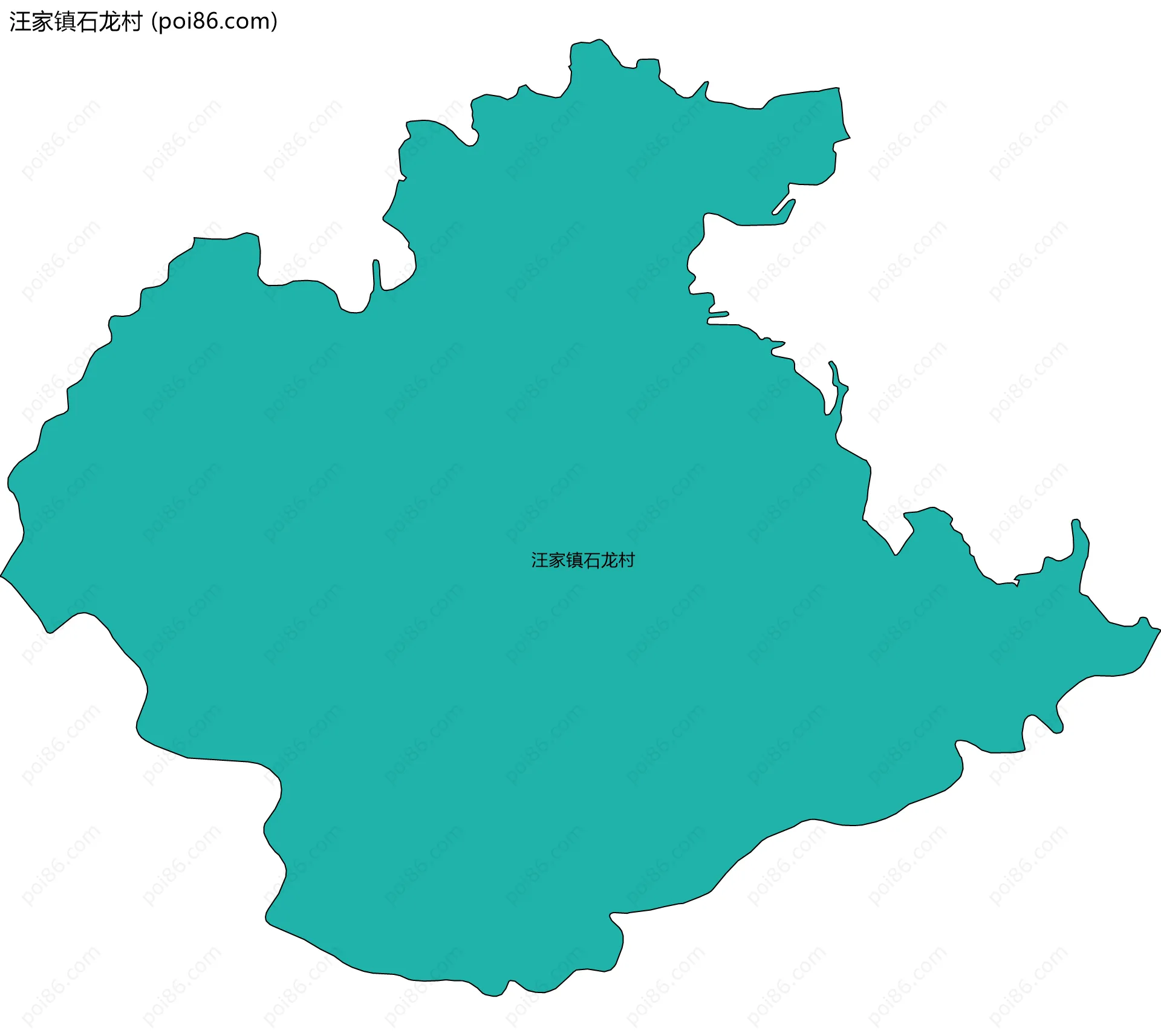 汪家镇石龙村边界地图