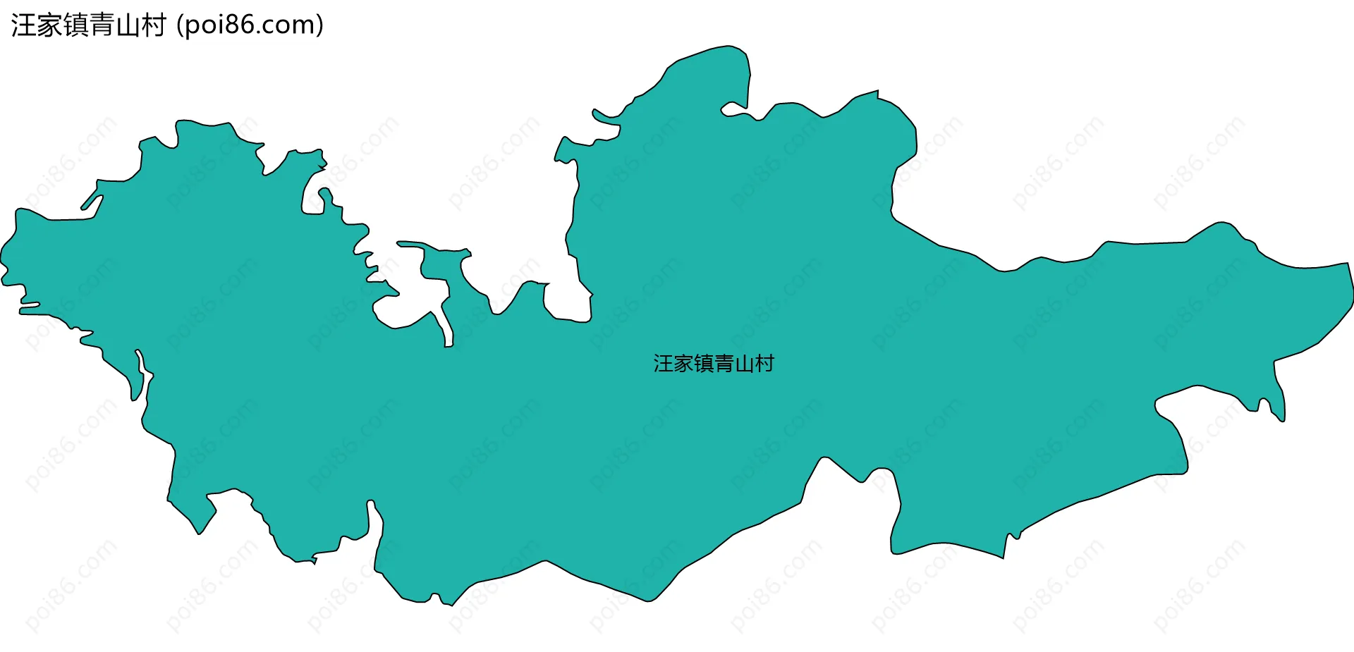 汪家镇青山村边界地图