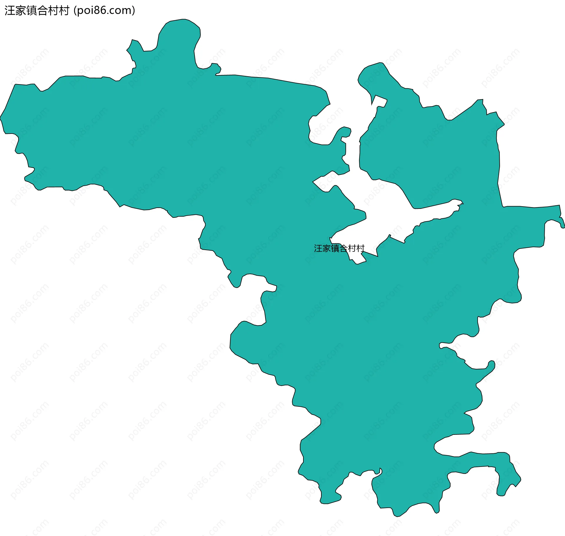 汪家镇合村村边界地图