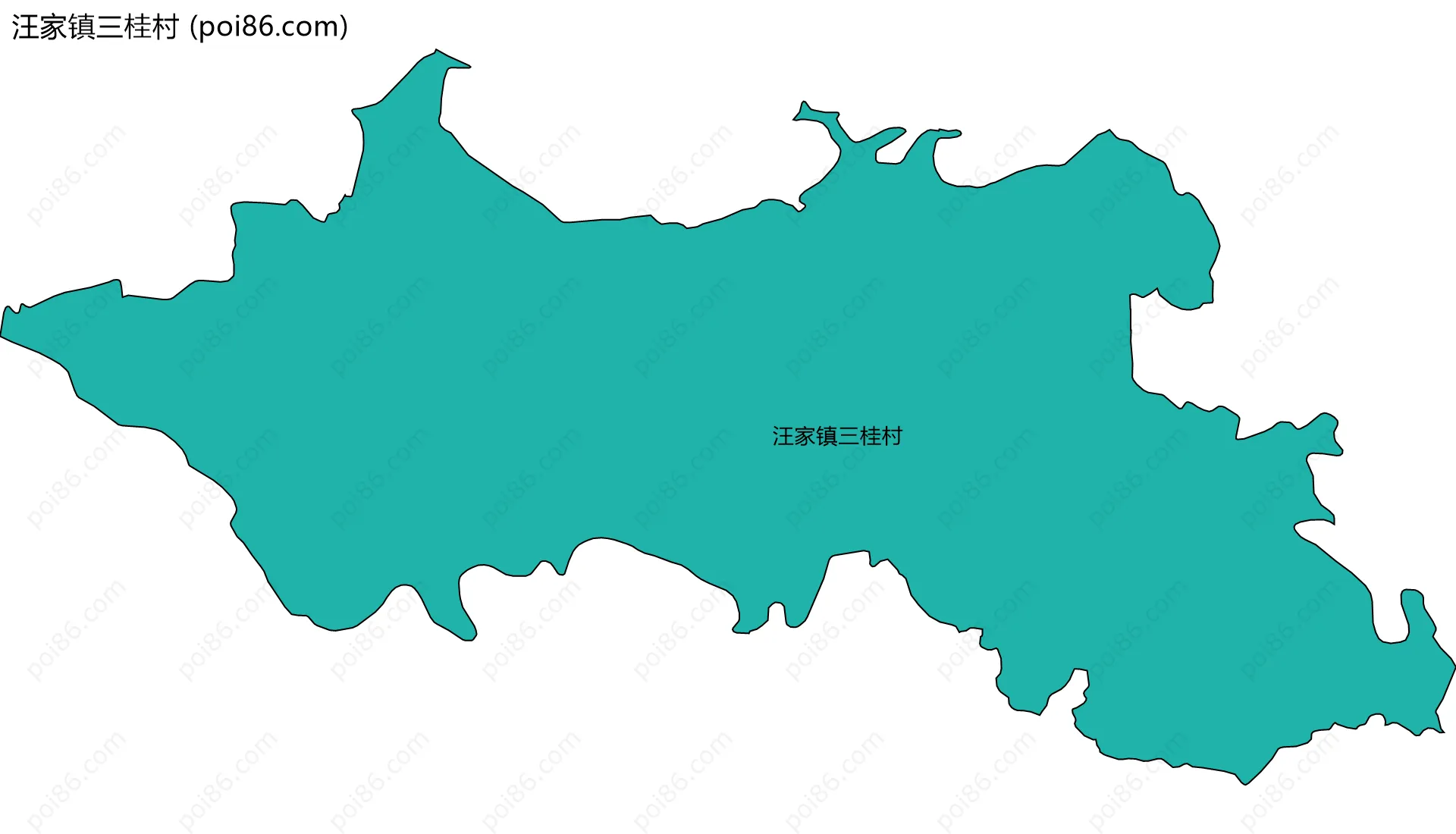 汪家镇三桂村边界地图