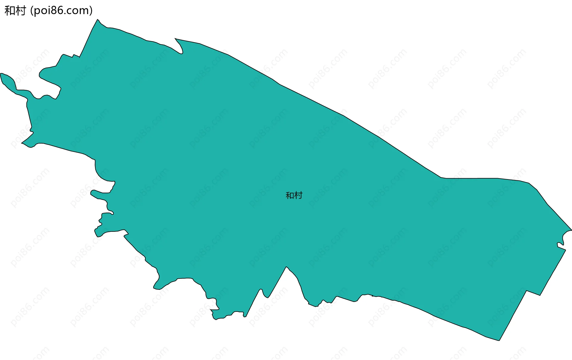 和村边界地图