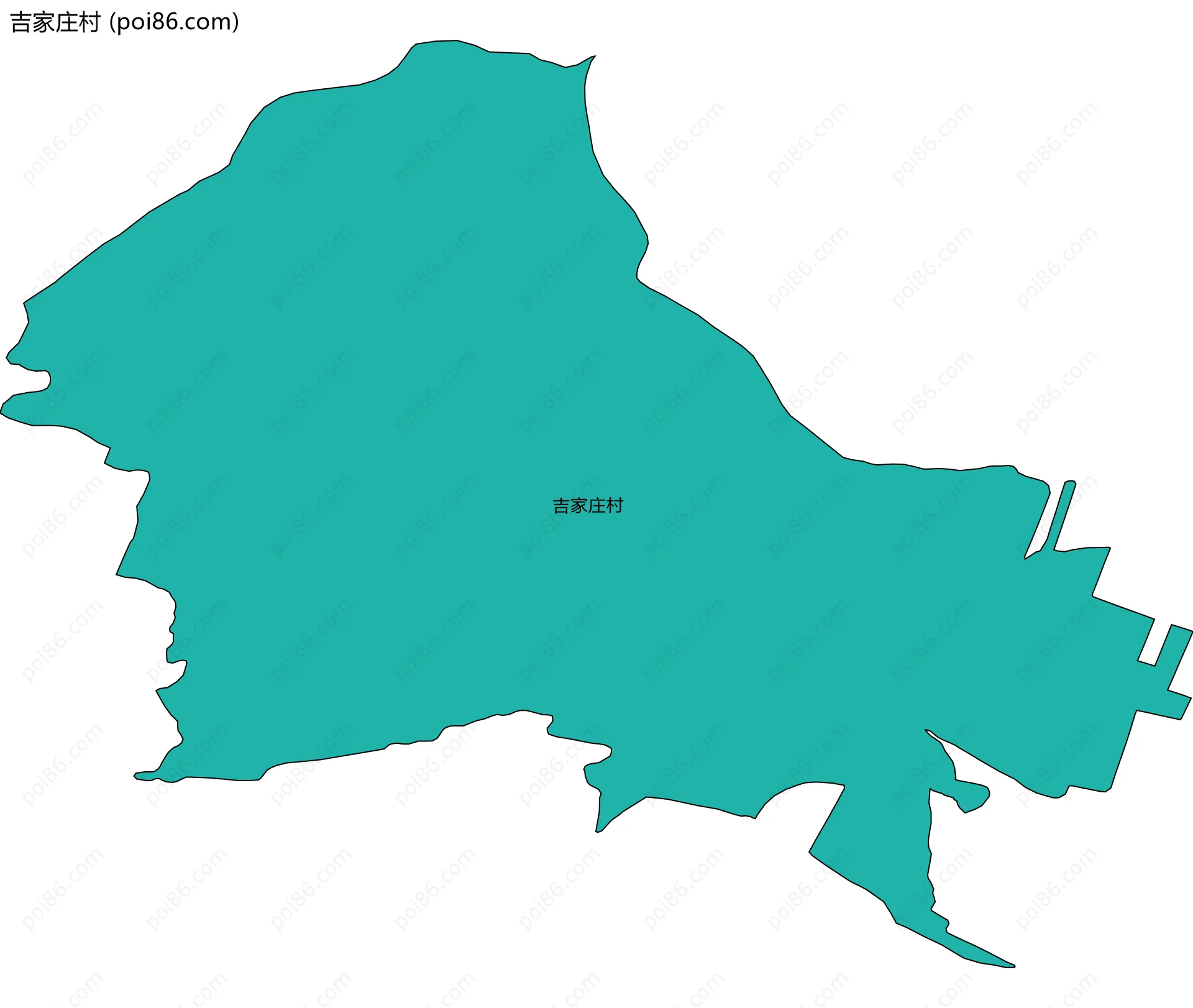 吉家庄村边界地图