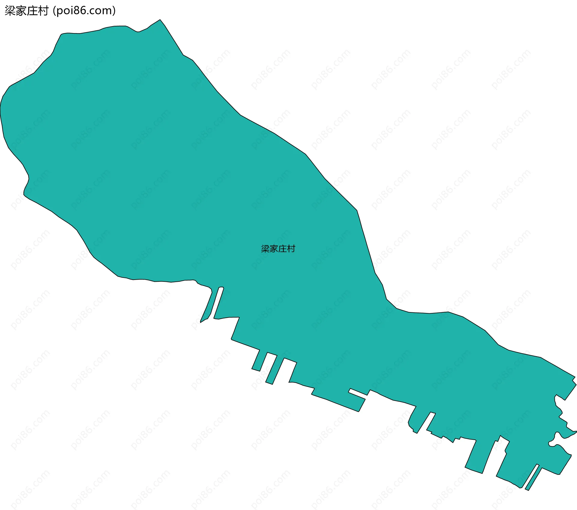 梁家庄村边界地图