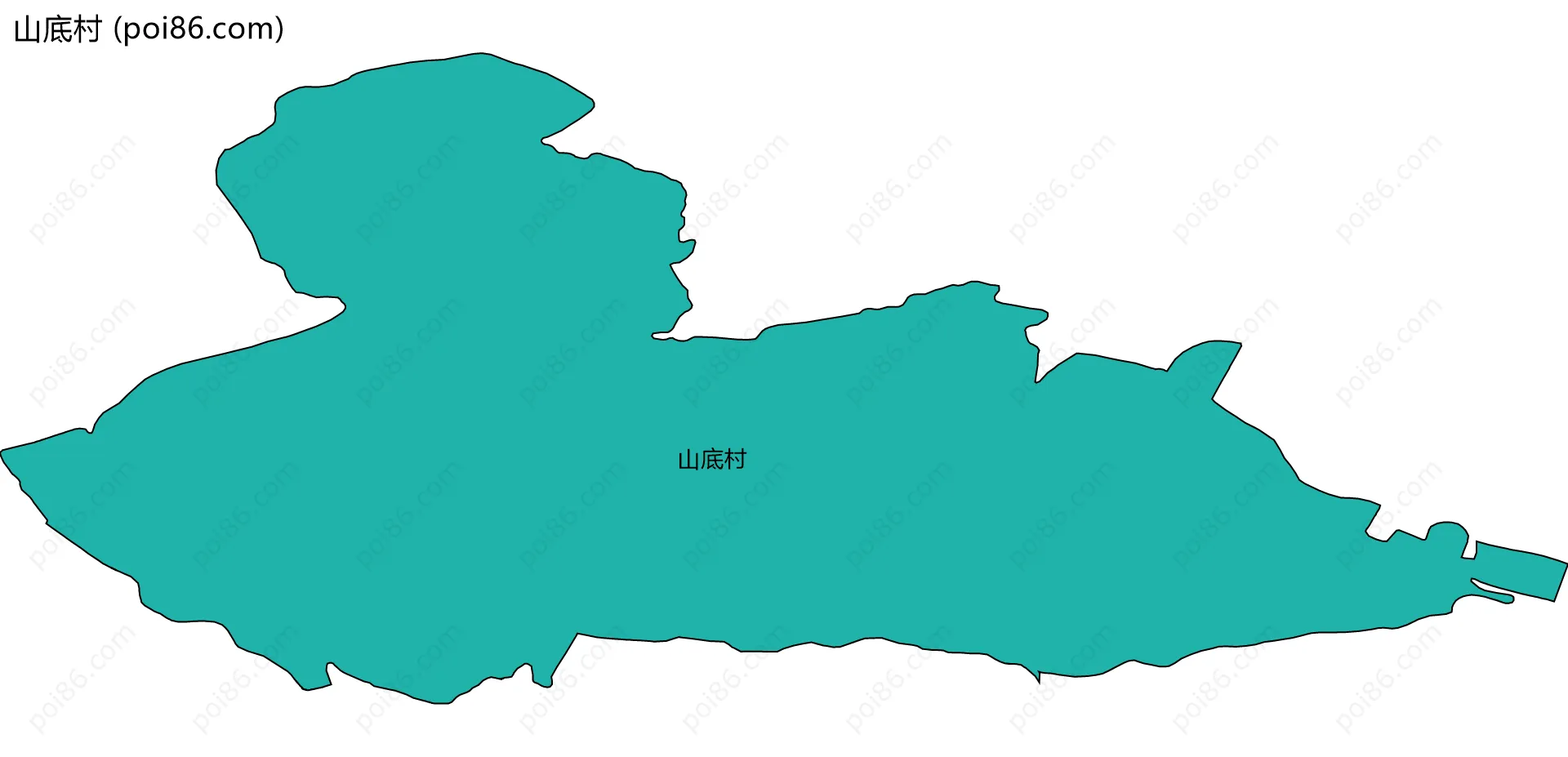 山底村边界地图