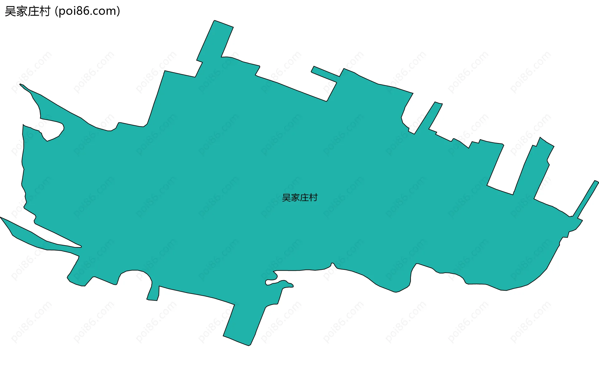 吴家庄村边界地图