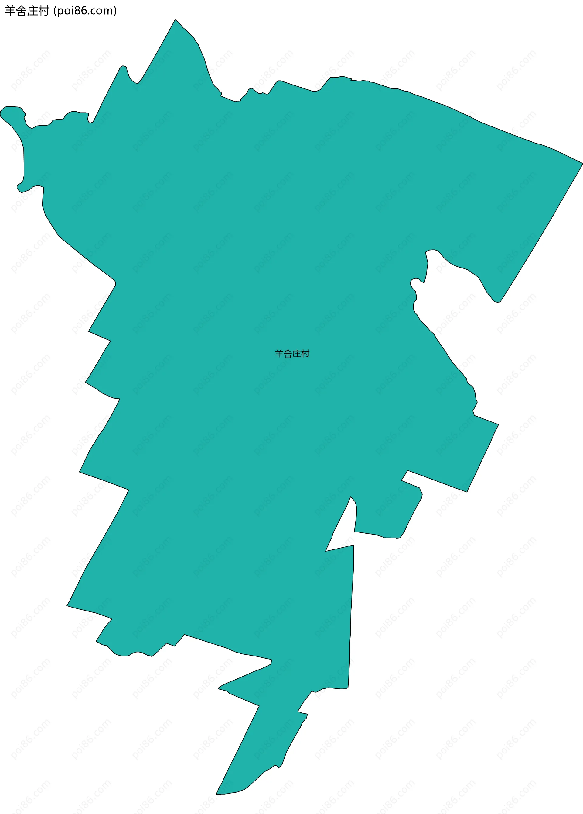 羊舍庄村边界地图