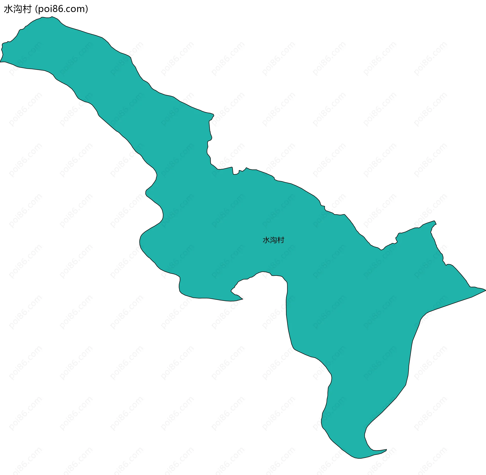 水沟村边界地图