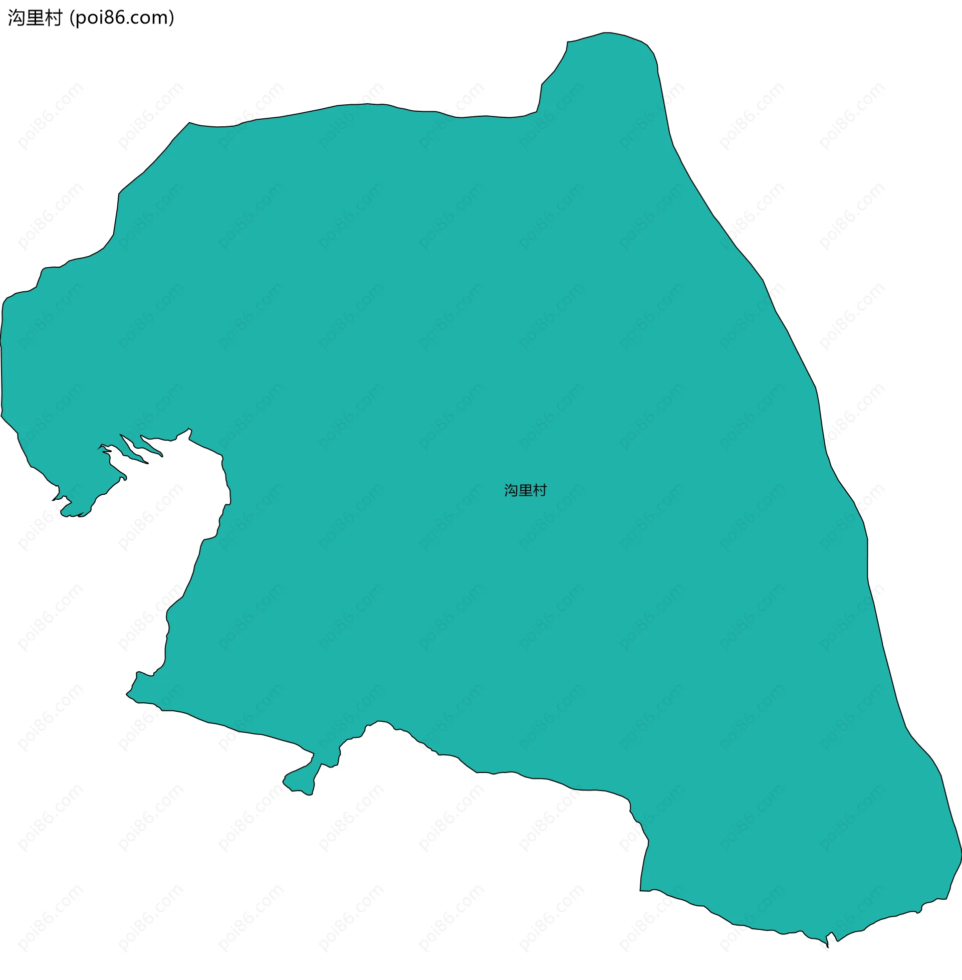 沟里村边界地图