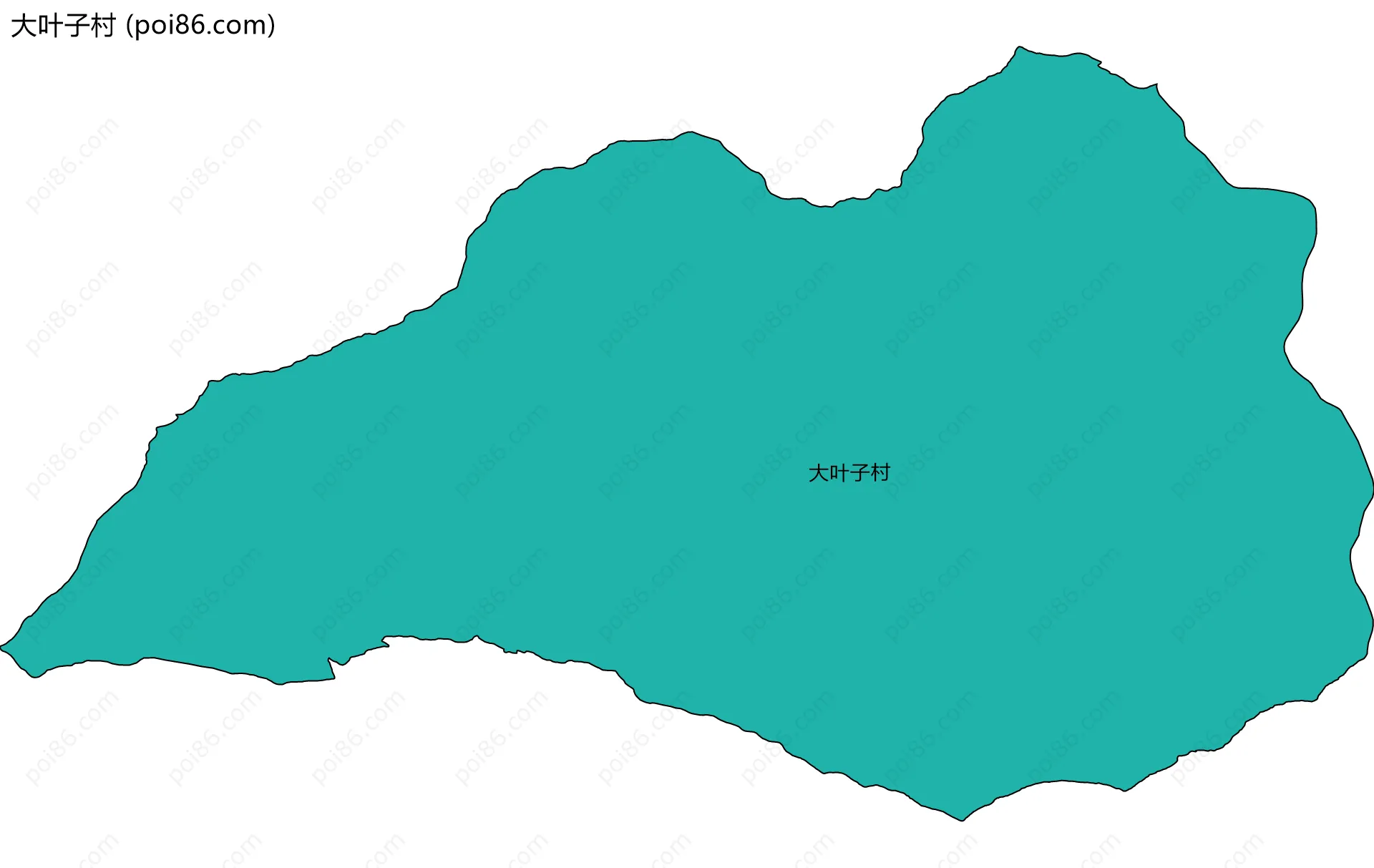 大叶子村边界地图