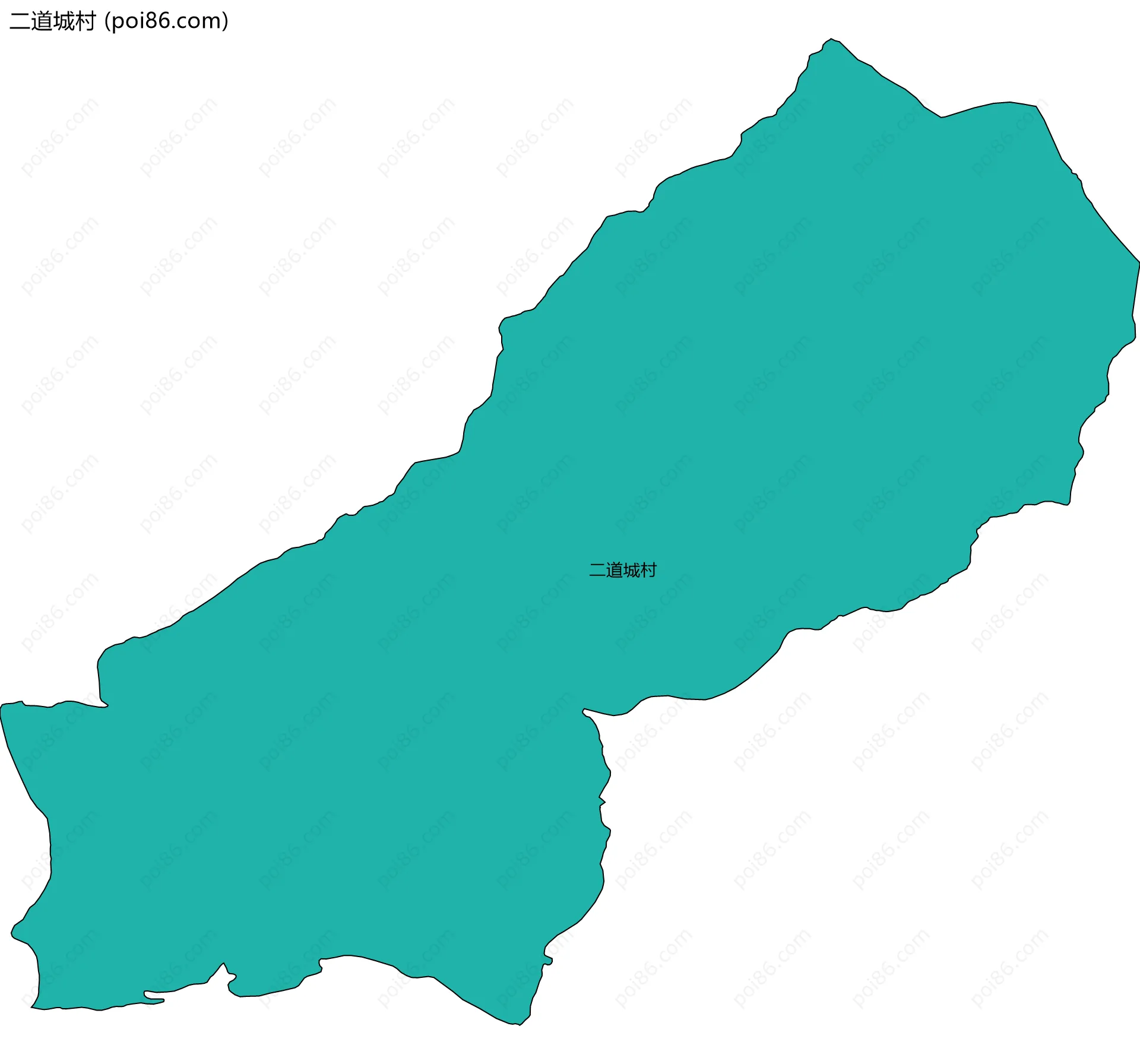 二道城村边界地图