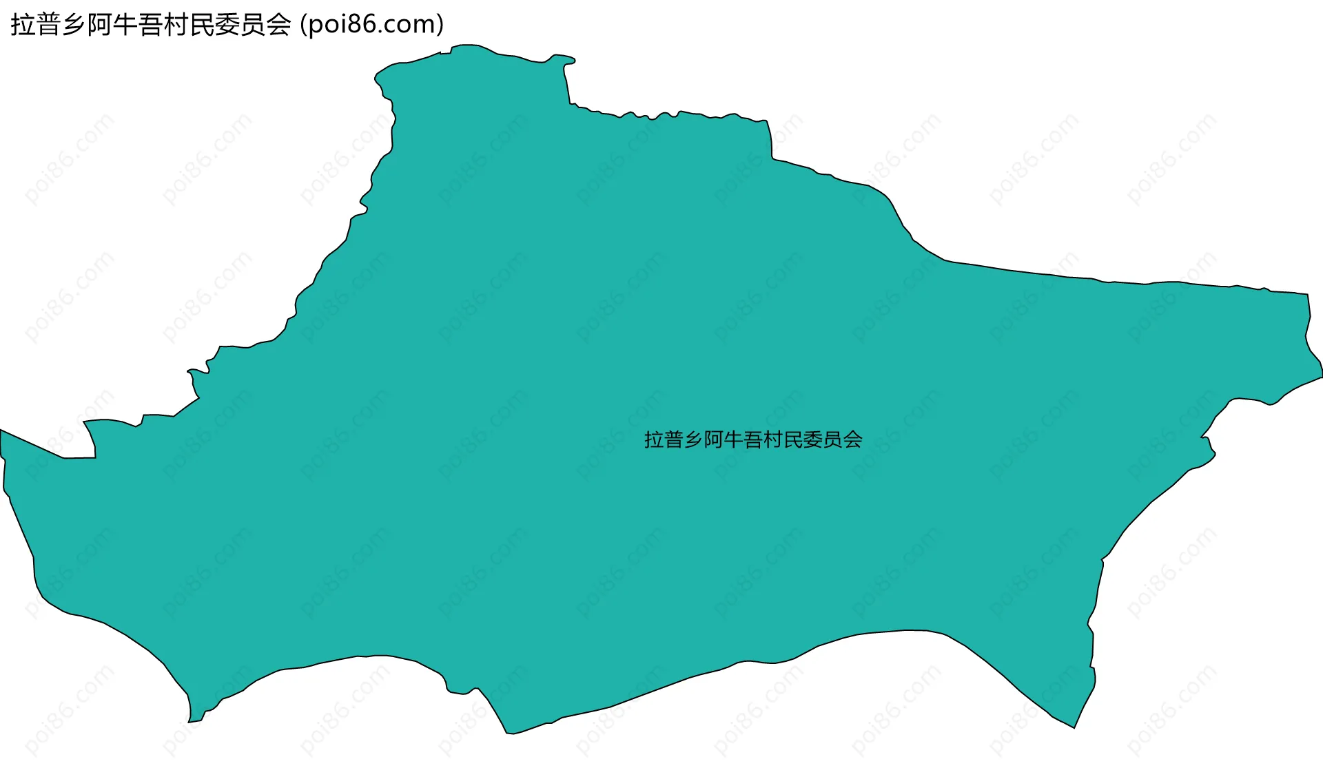 拉普乡阿牛吾村民委员会边界地图