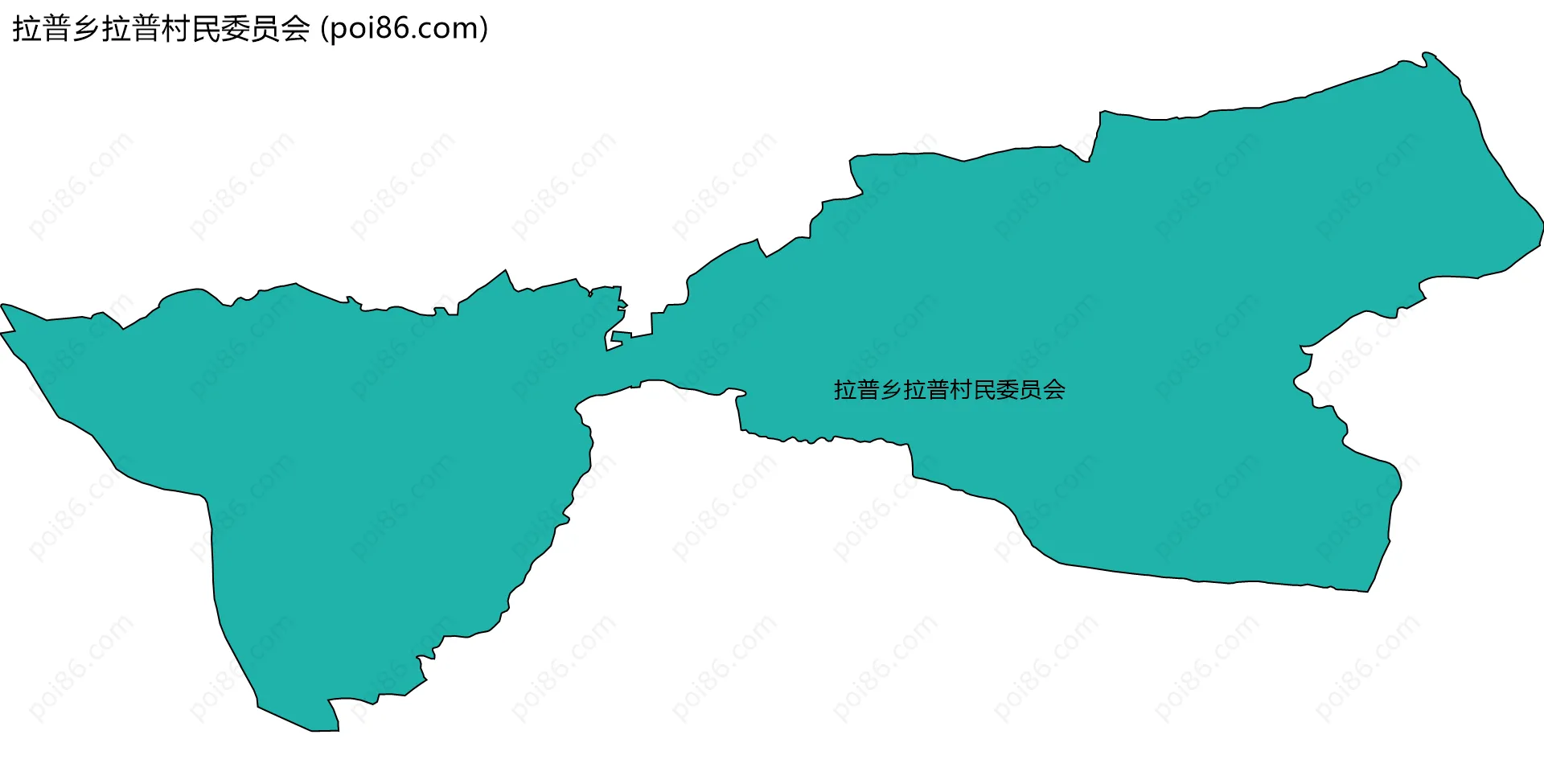 拉普乡拉普村民委员会边界地图