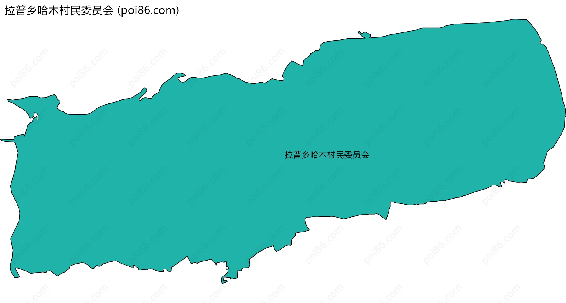 拉普乡哈木村民委员会边界地图