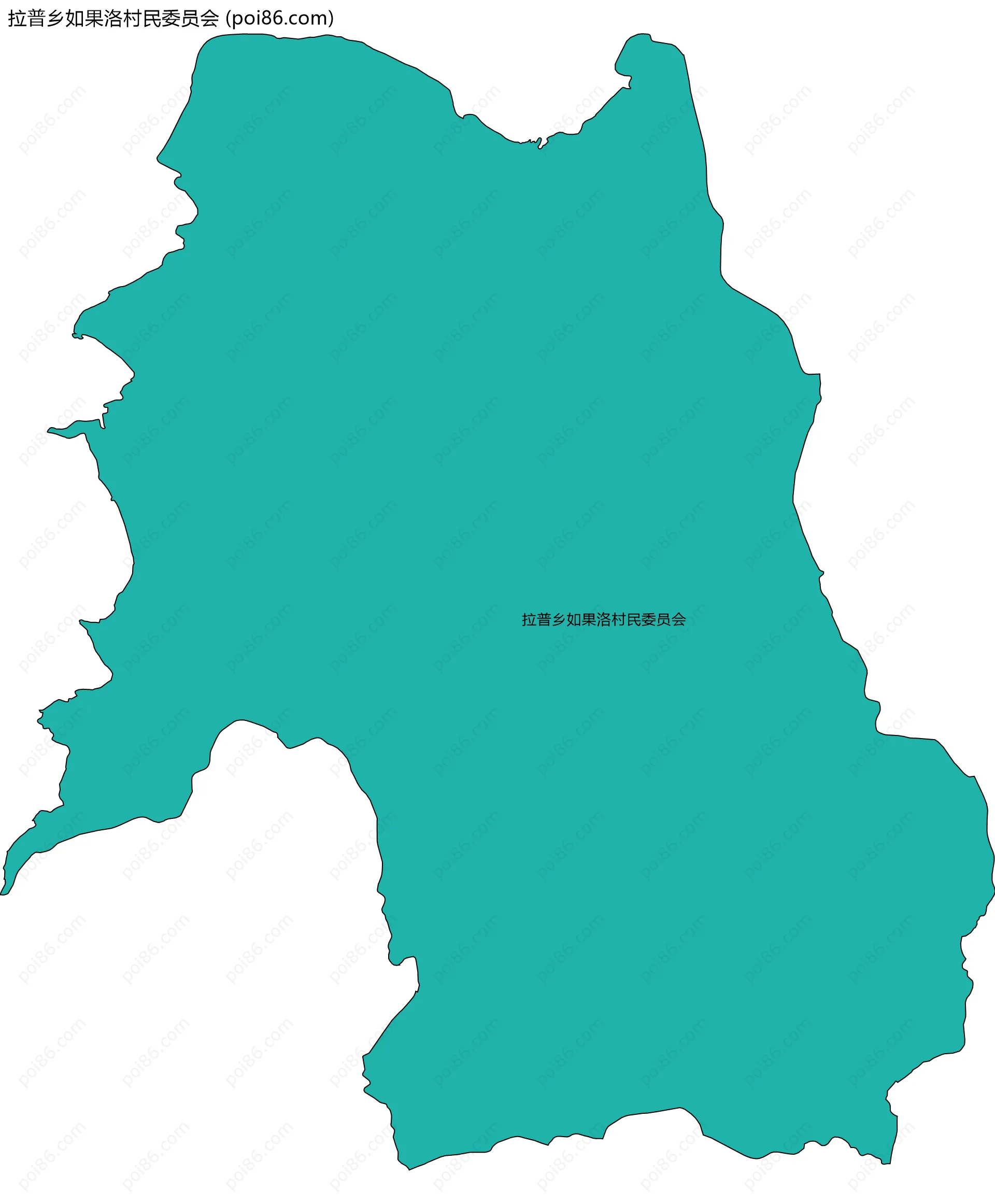 拉普乡如果洛村民委员会边界地图