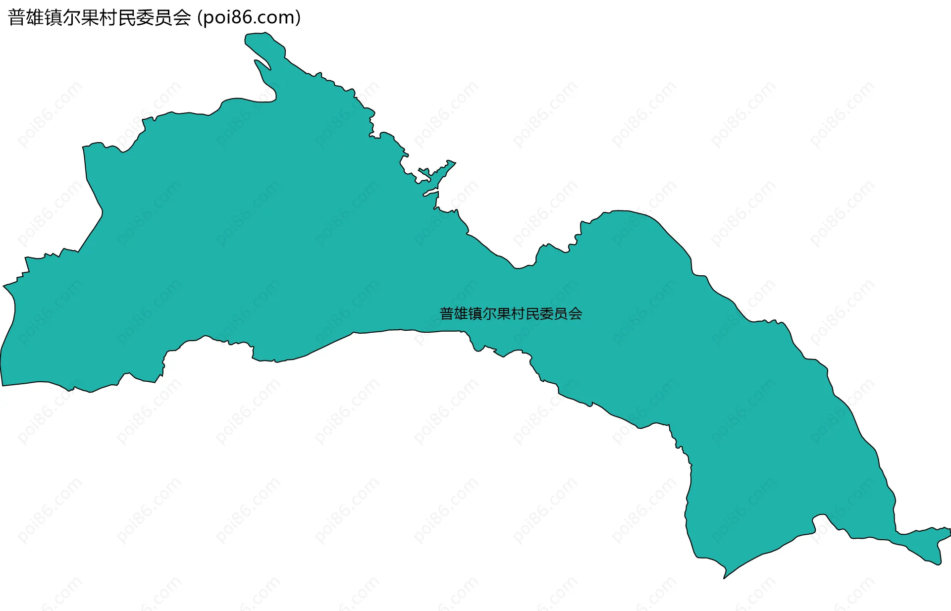 普雄镇尔果村民委员会边界地图