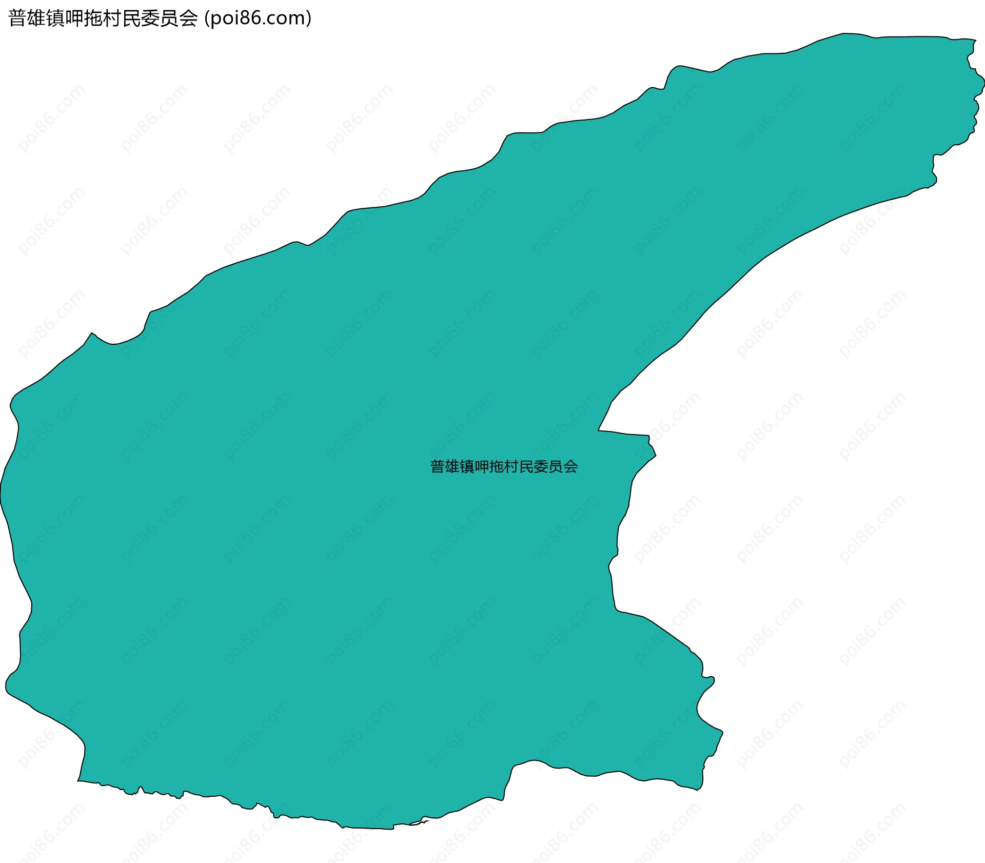 普雄镇呷拖村民委员会边界地图