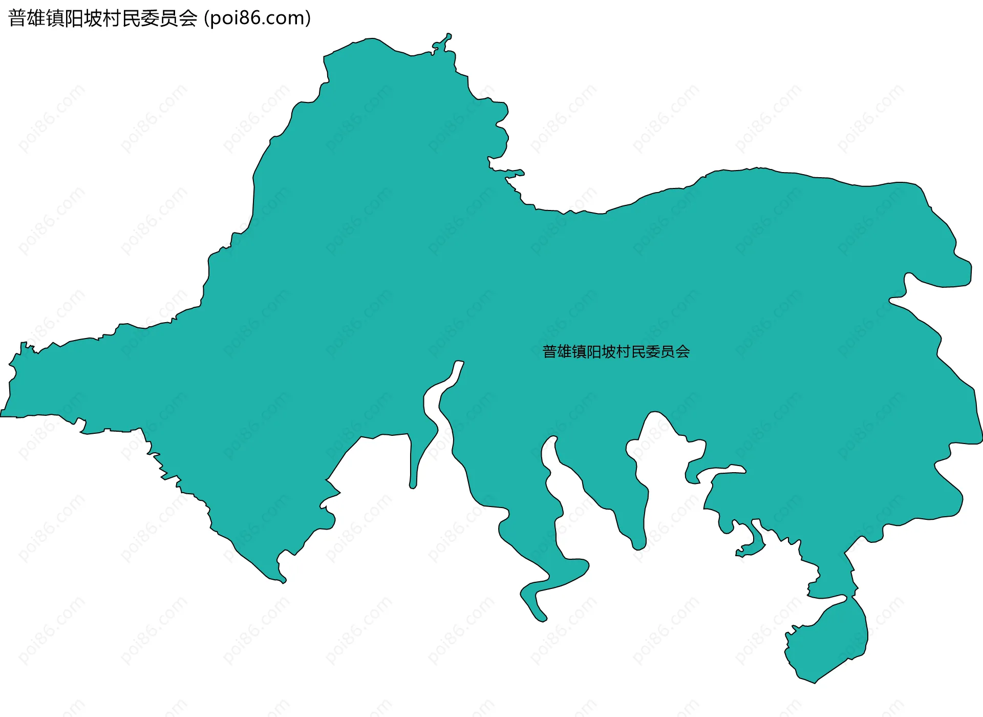 普雄镇阳坡村民委员会边界地图