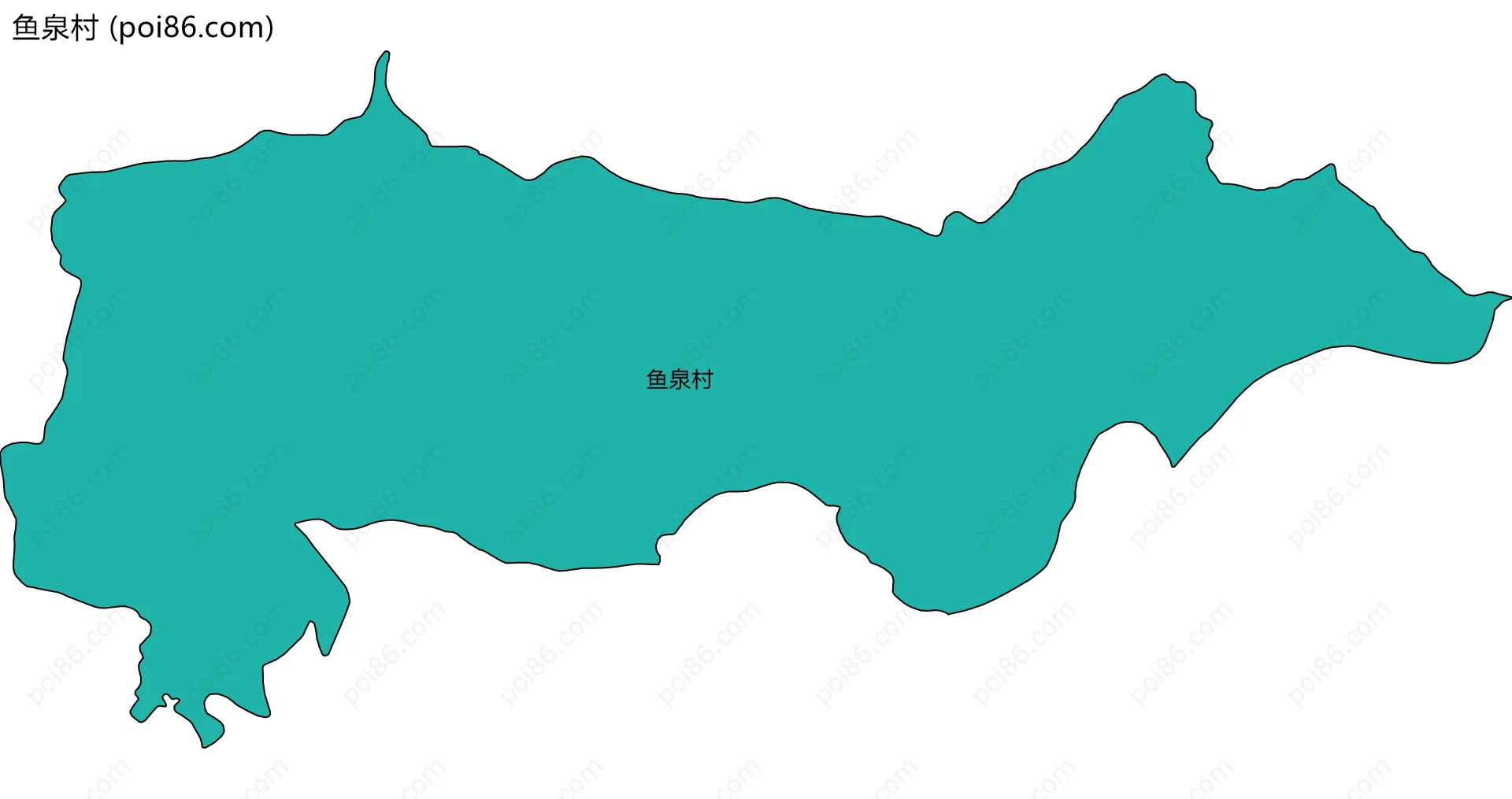 鱼泉村边界地图