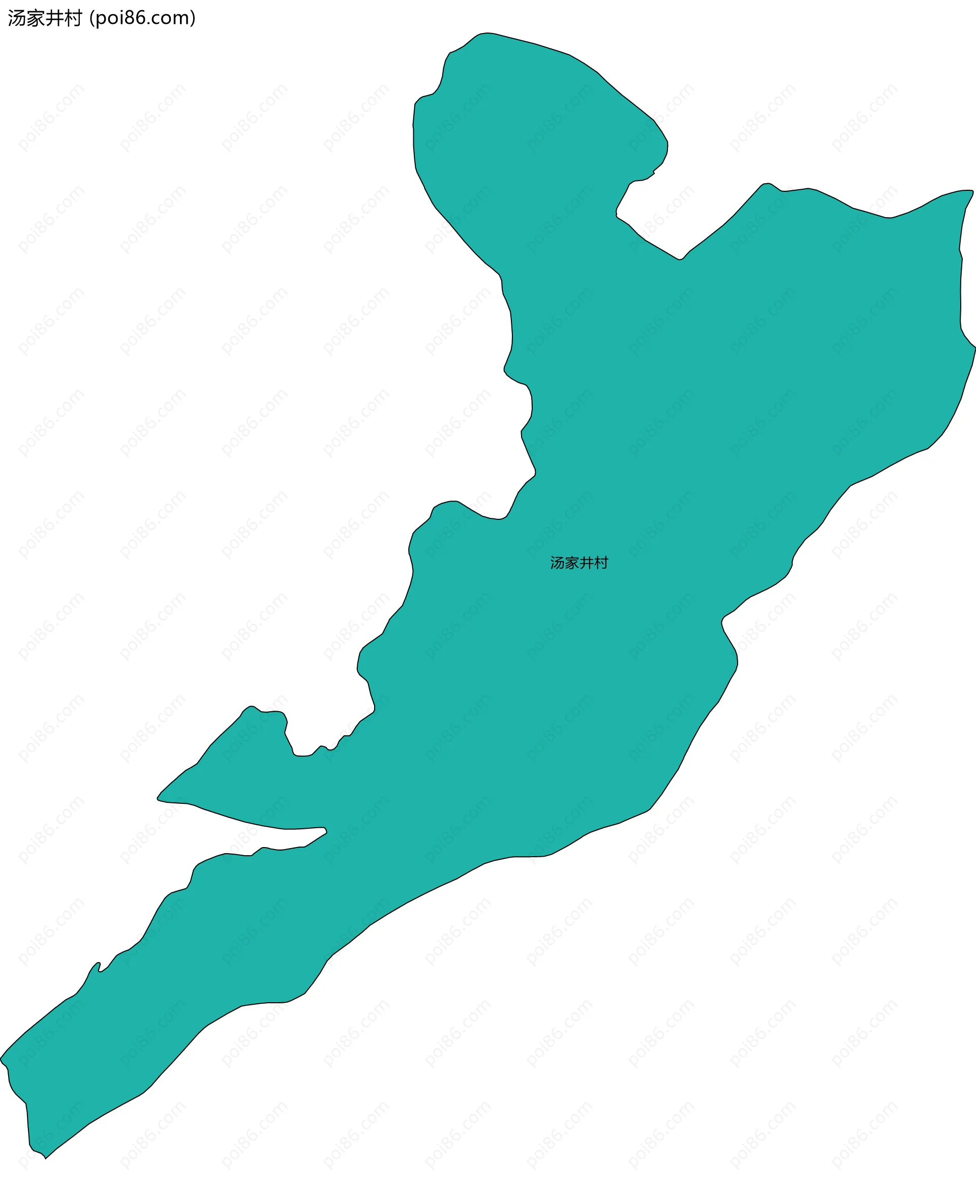 汤家井村边界地图