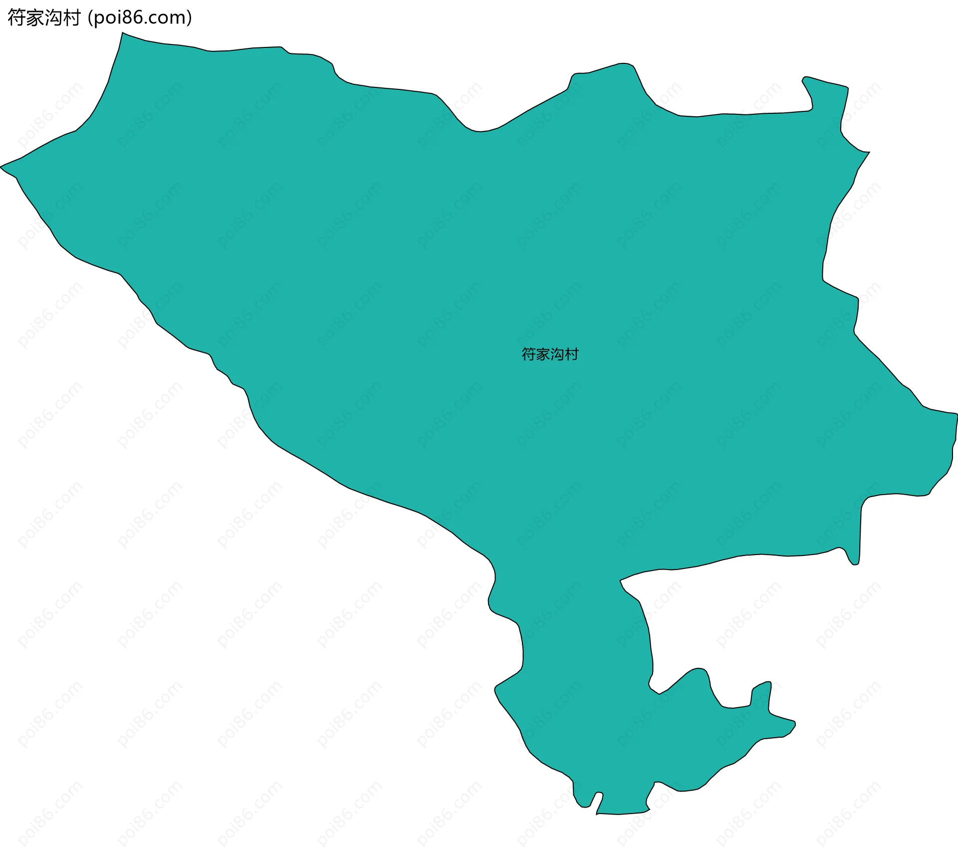 符家沟村边界地图