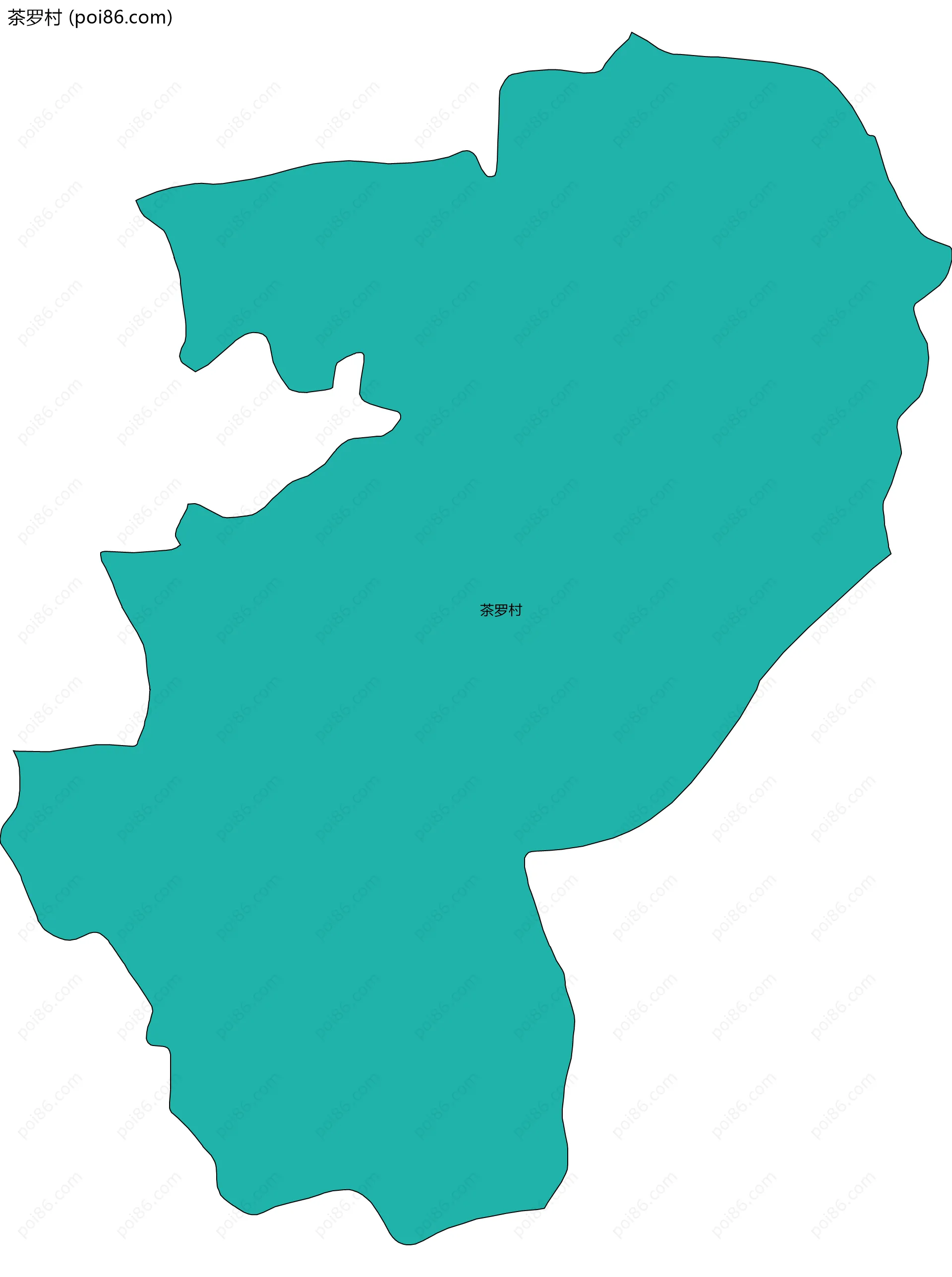 茶罗村边界地图